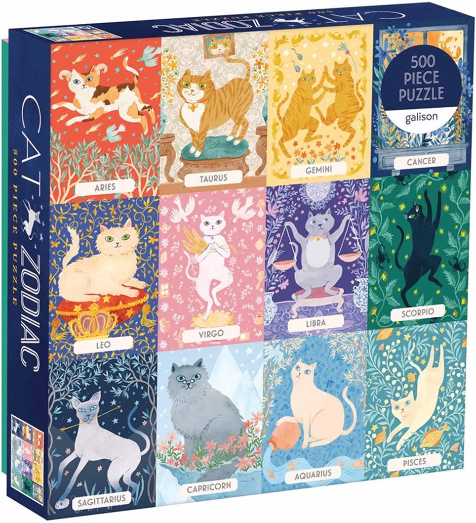 Cat Zodiac 500-Piece Puzzle