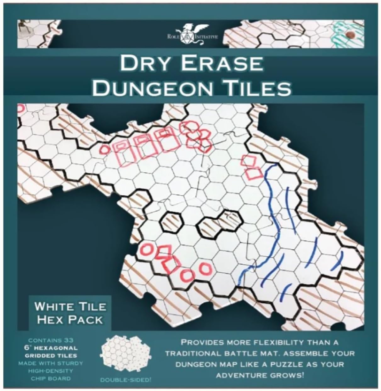 Dry Erase Dungeon Tiles - 6" Hex