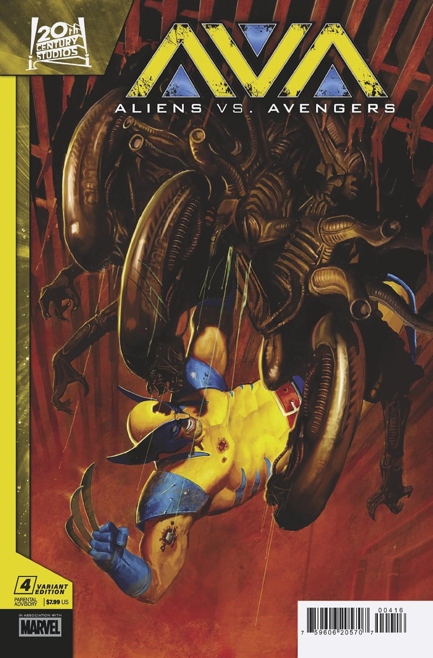 Aliens vs. Avengers #4 1:25 E.M. Gist Variant