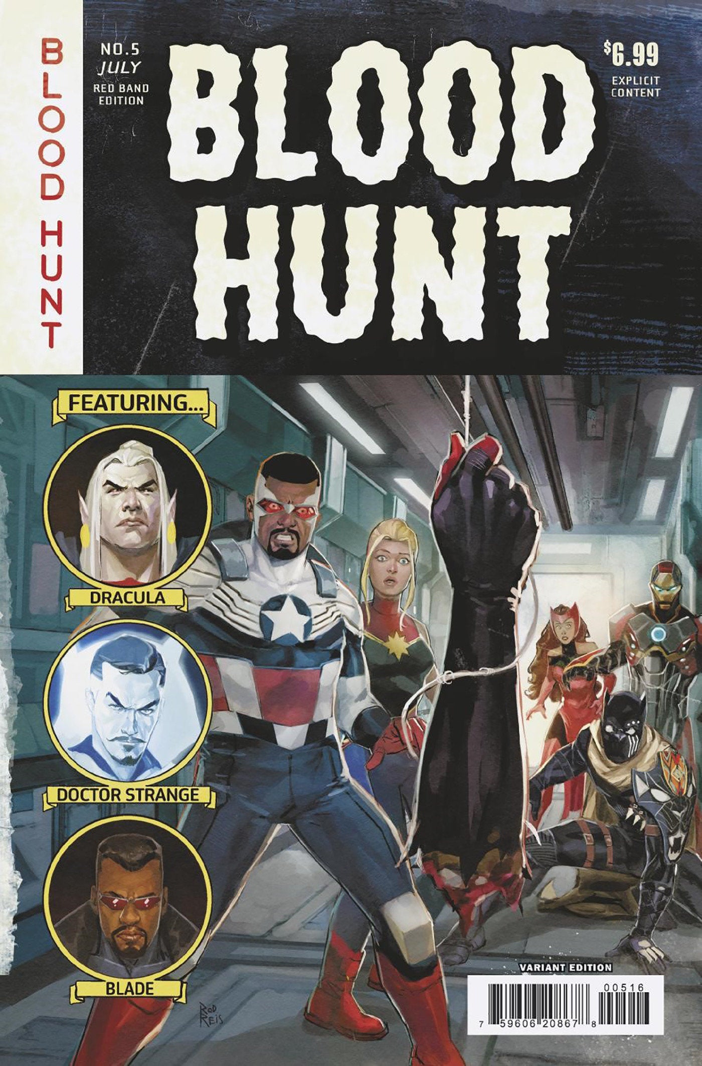 Blood Hunt: Red Band #5 1:25 Rod Reis Bloody Homage Variant [Bh]