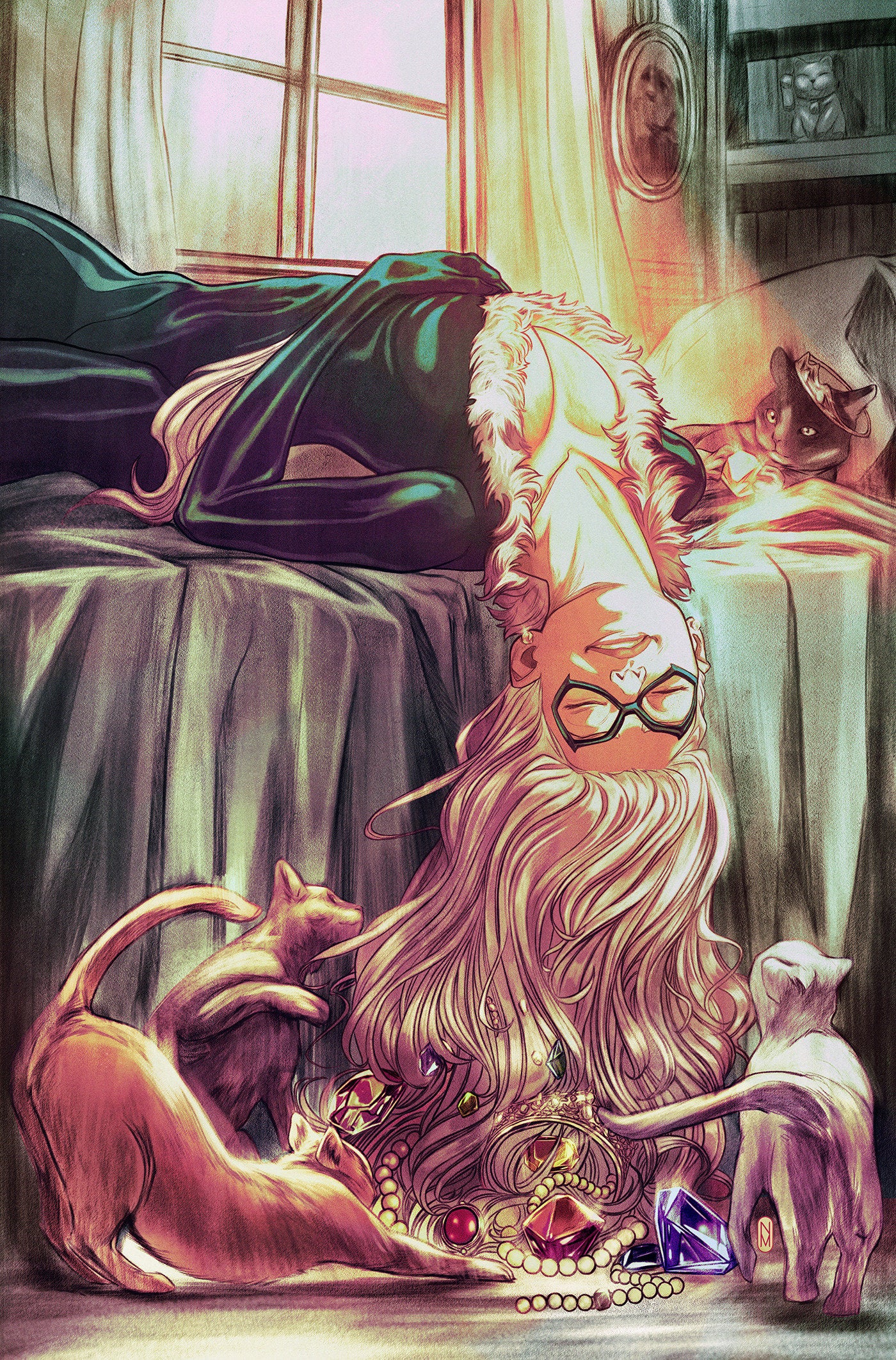 Amazing Spider-Man #1 1:50 Nimit Malavia Black Cat Full Art Variant