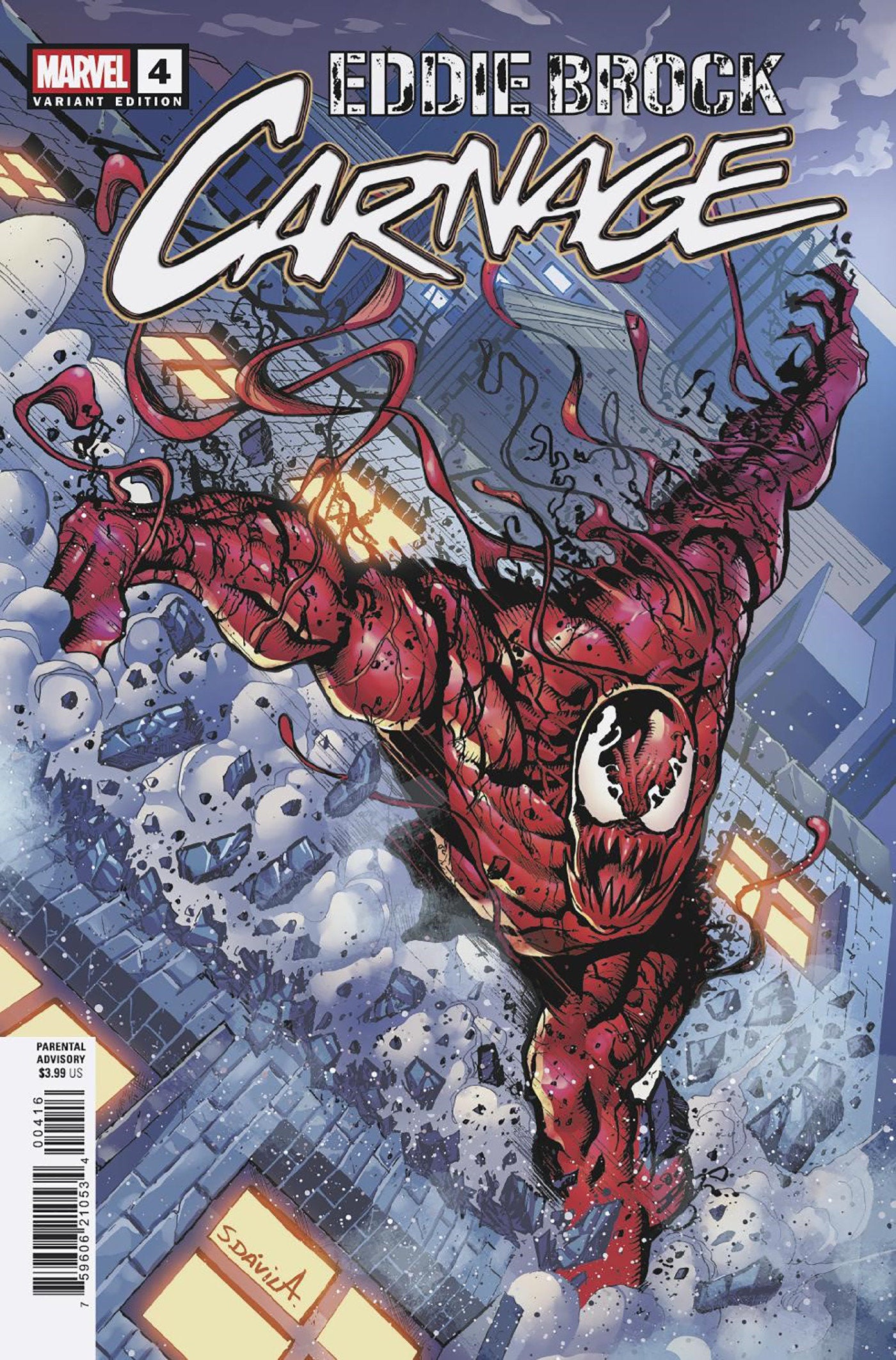 Eddie Brock: Carnage #4 1:25 Sergio Davila Variant
