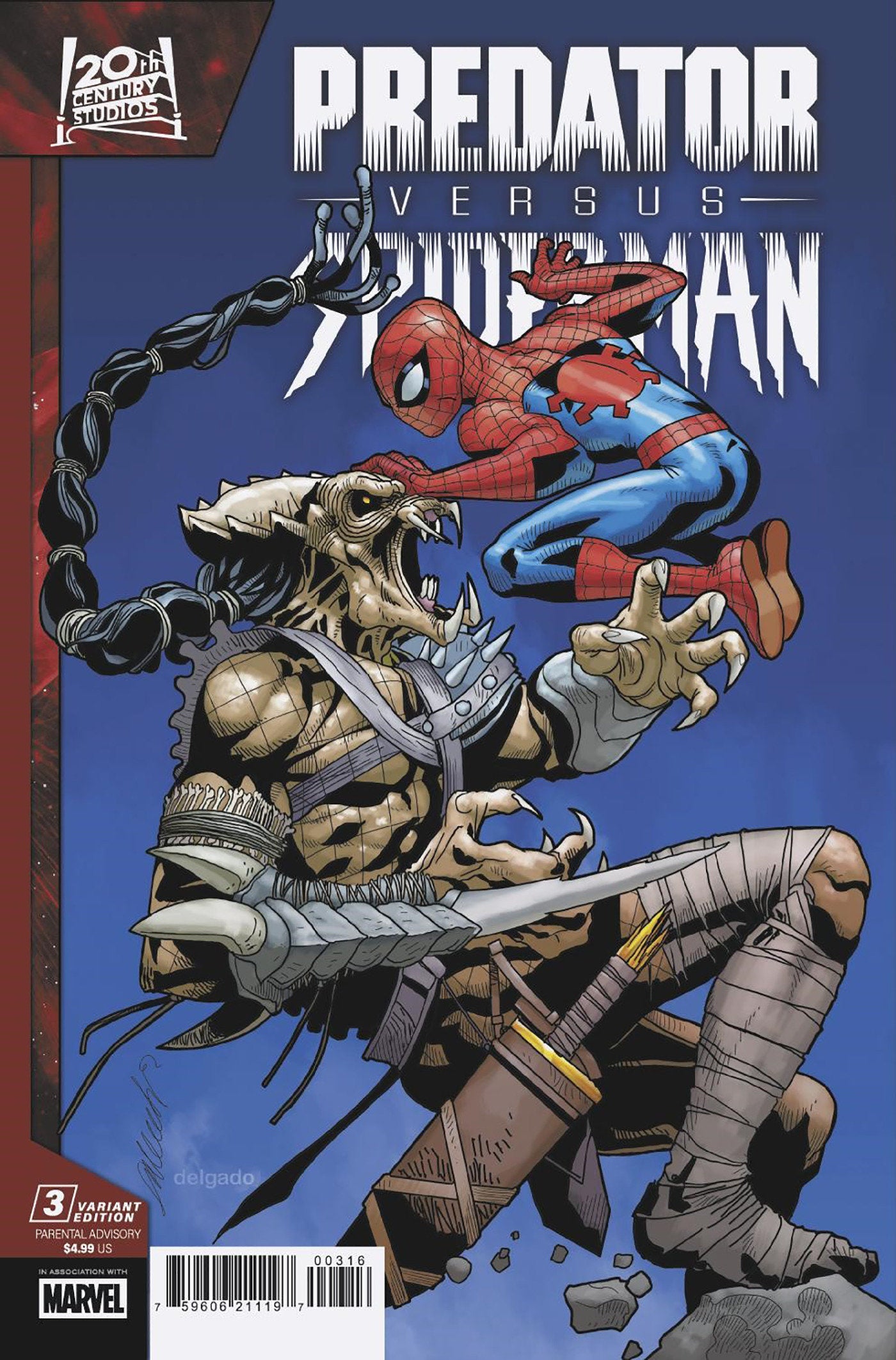 Predator vs. Spider-Man #3 1:25 Salvador Larroca Variant