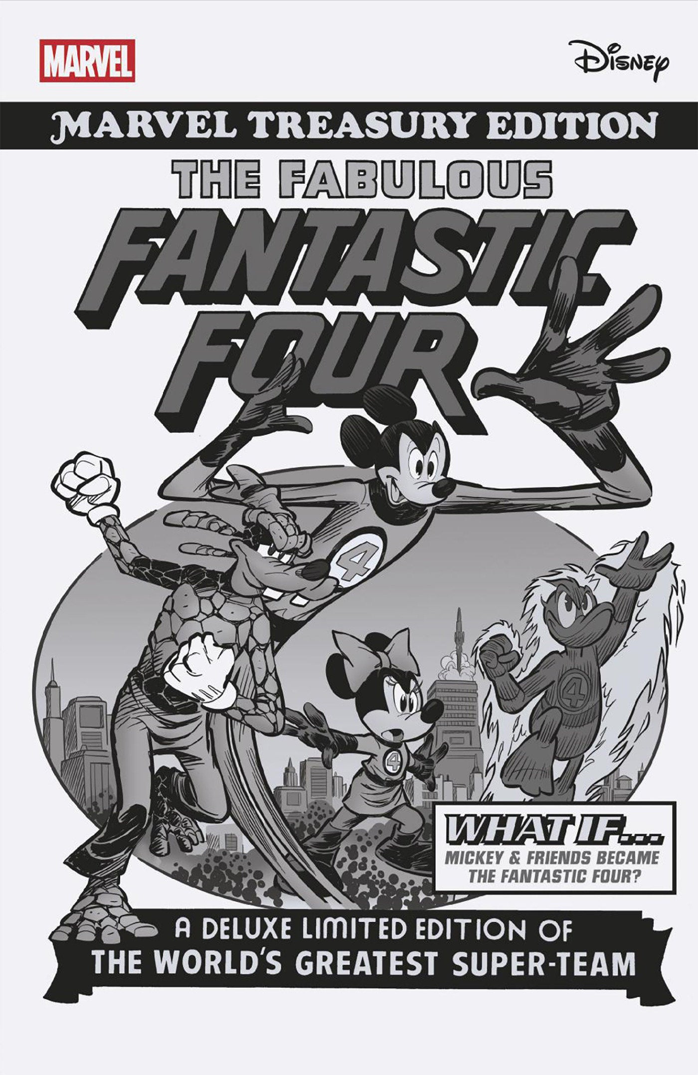 Fantastic Four #2 1:100 Alessandro Pastrovicchio Black And White Disney What If? Fantastic Four Homage Variant