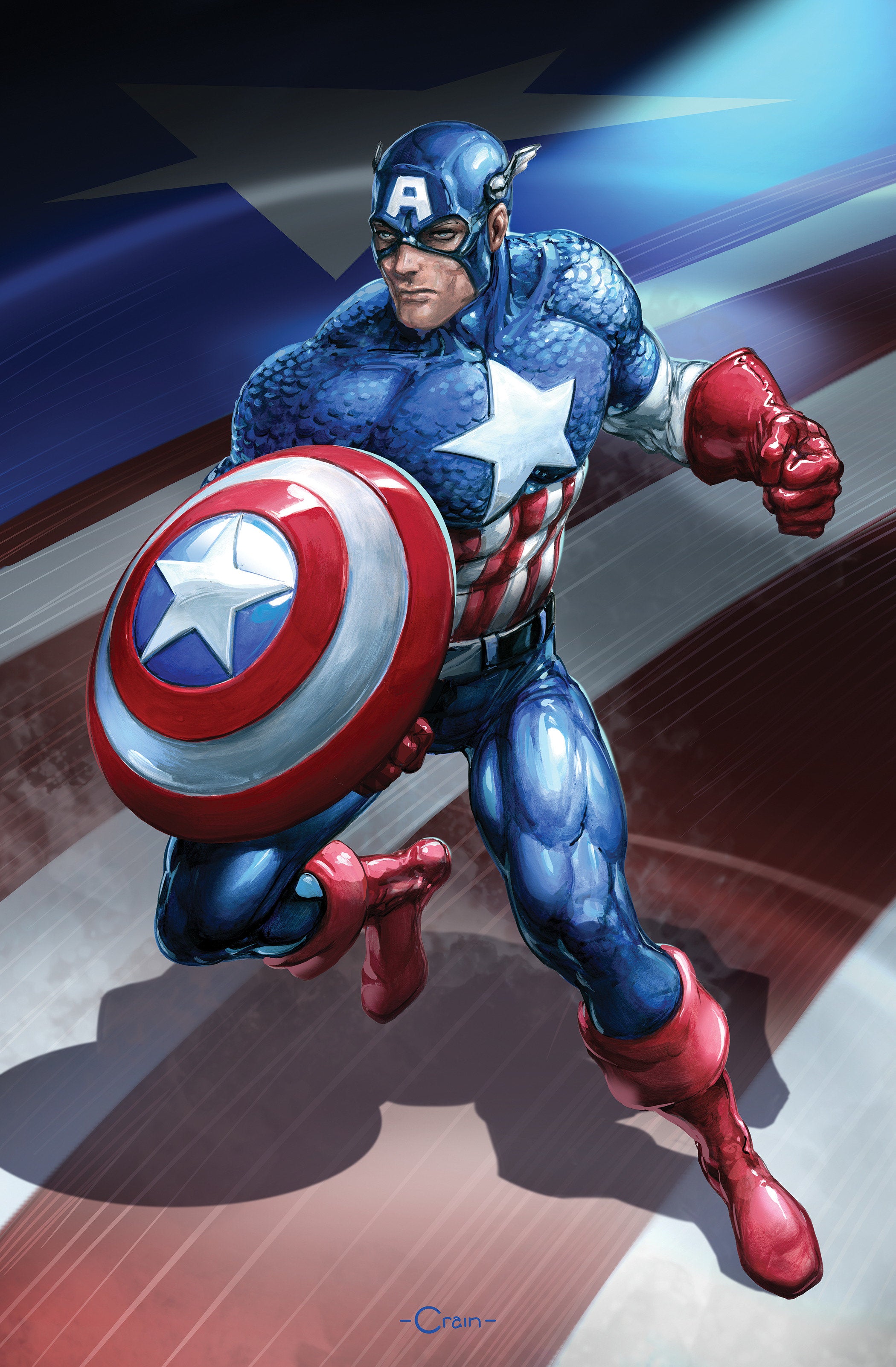 Captain America #7 1:50 Clayton Crain Full Art Variant