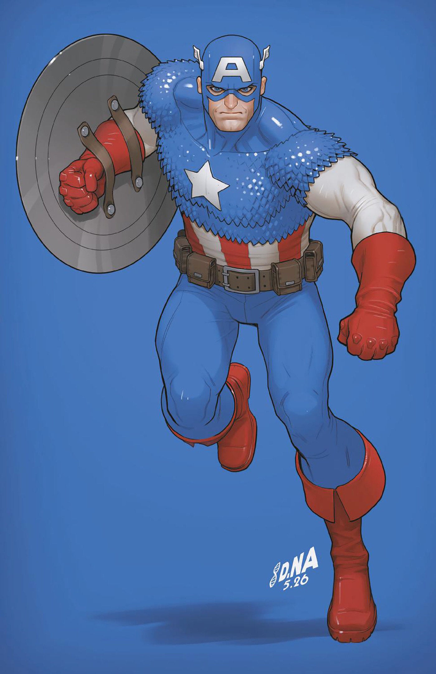 Captain America #13 1:50 David Nakayama Color Block Blue Full Art Variant [Arm]