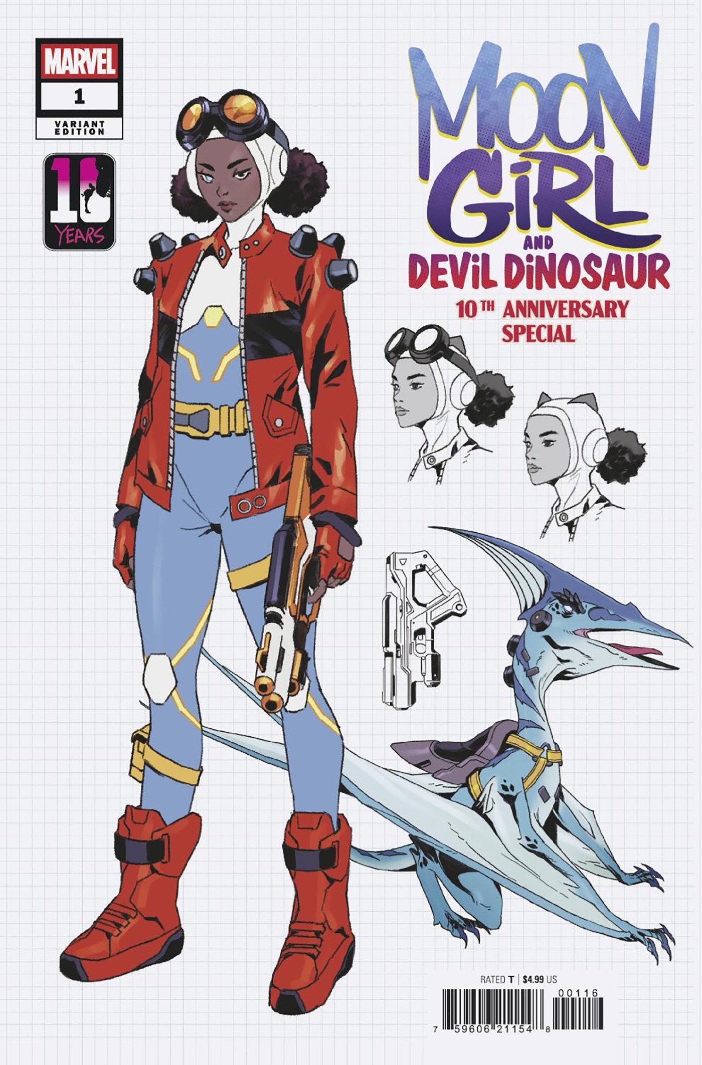 Moon Girl & Devil Dinosaur 10th Anniversary Special #1 1:10 Anand Ramcheron Design Variant