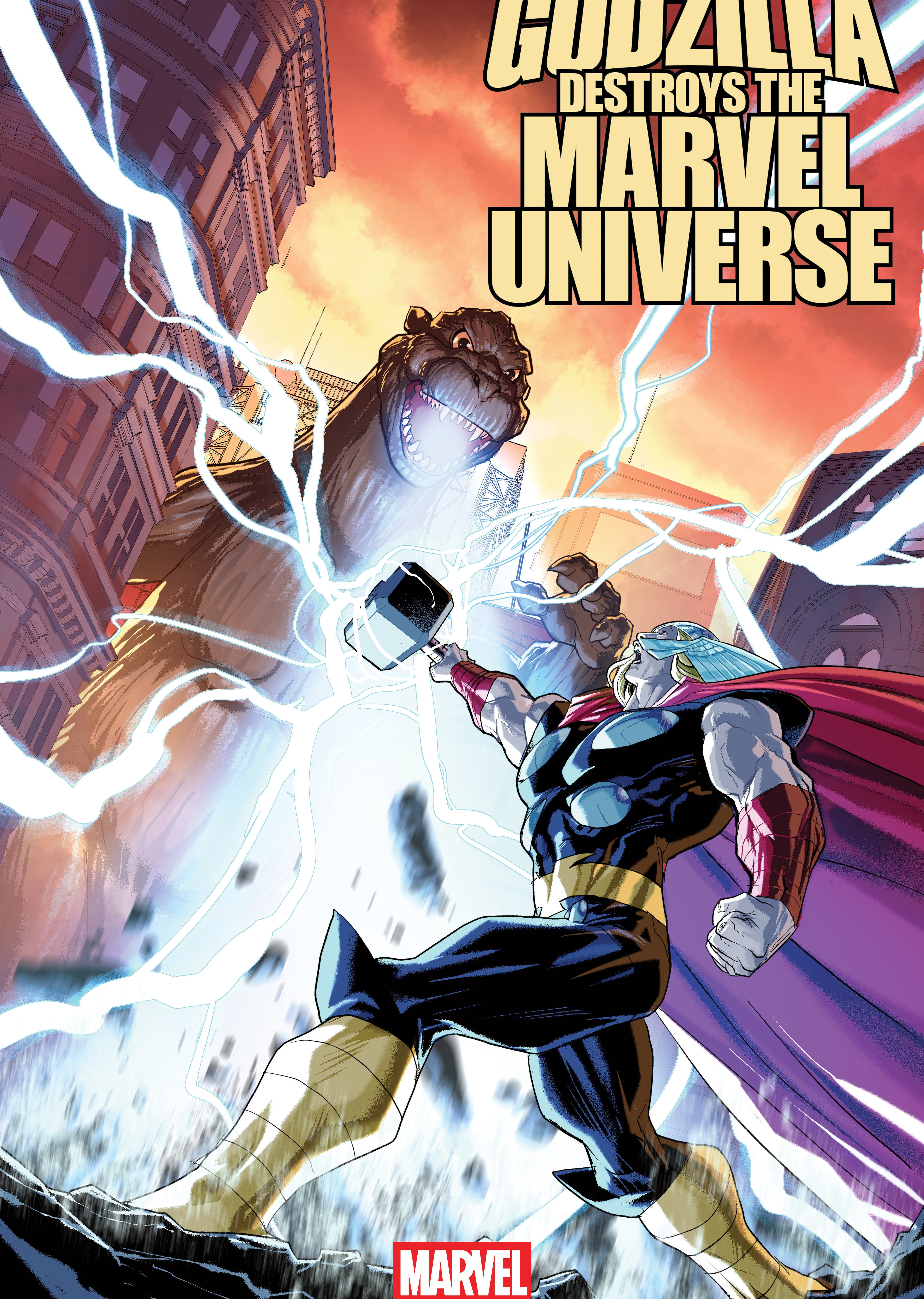 Godzilla Destroys The Marvel Universe #1 1:25 Pete Woods Variant