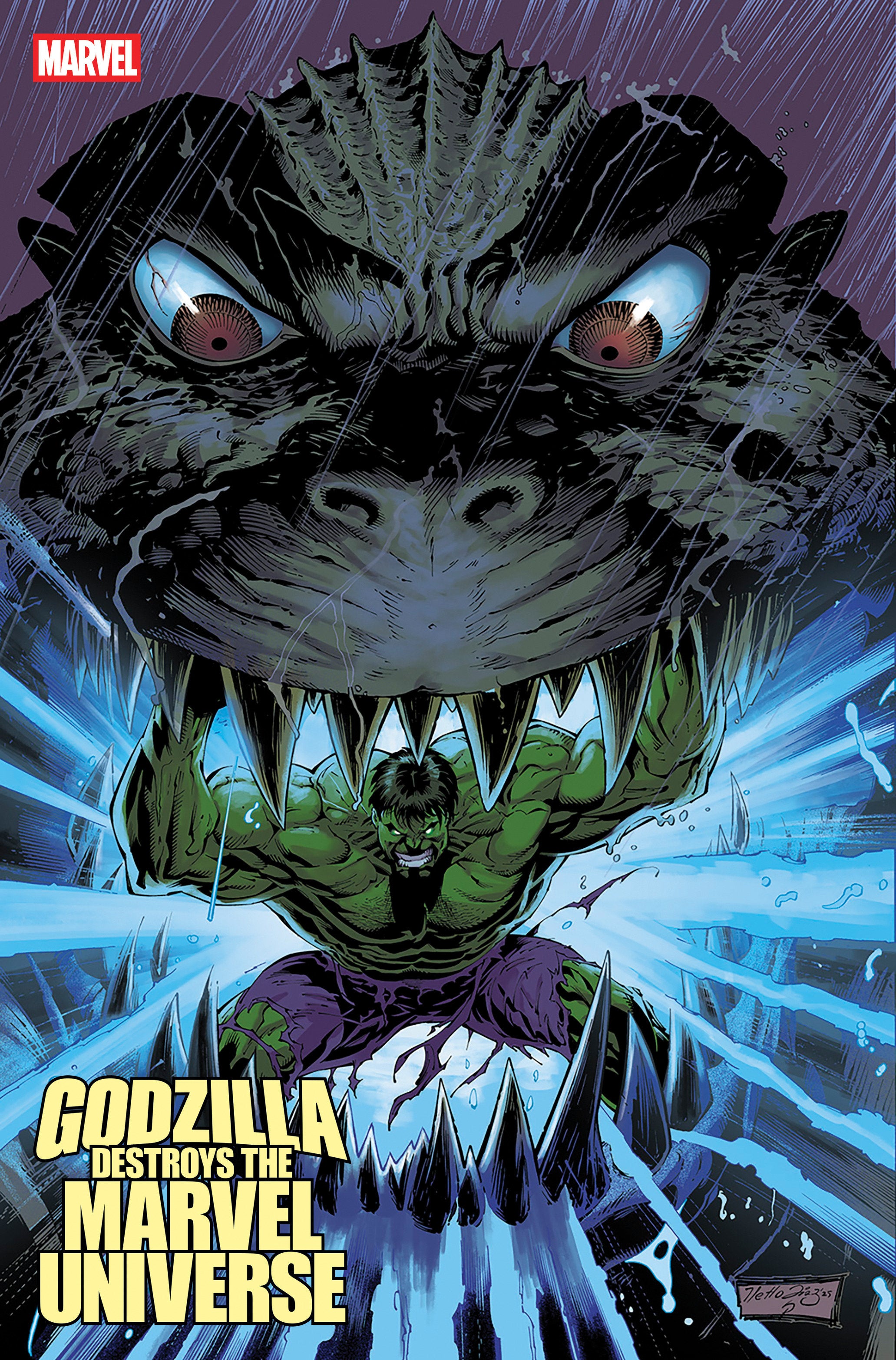 Godzilla Destroys The Marvel Universe #4 1:25 Netho Diaz Variant