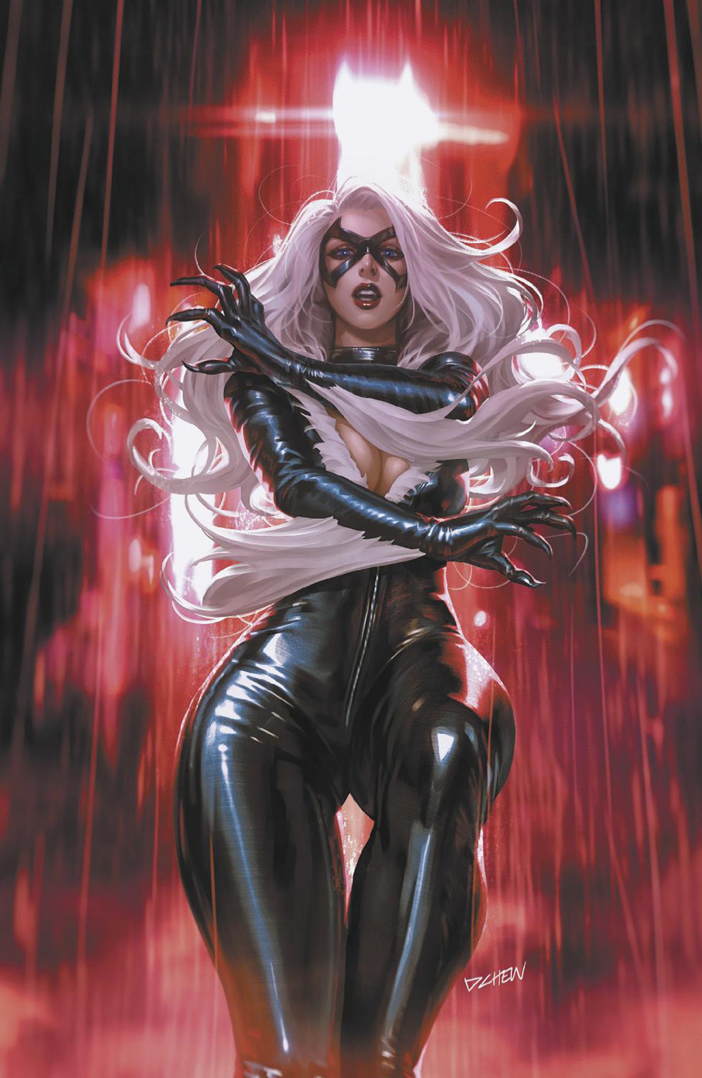 Black Cat #4 1:50 Derrick Chew Black Cat Full Art Variant (NM-)