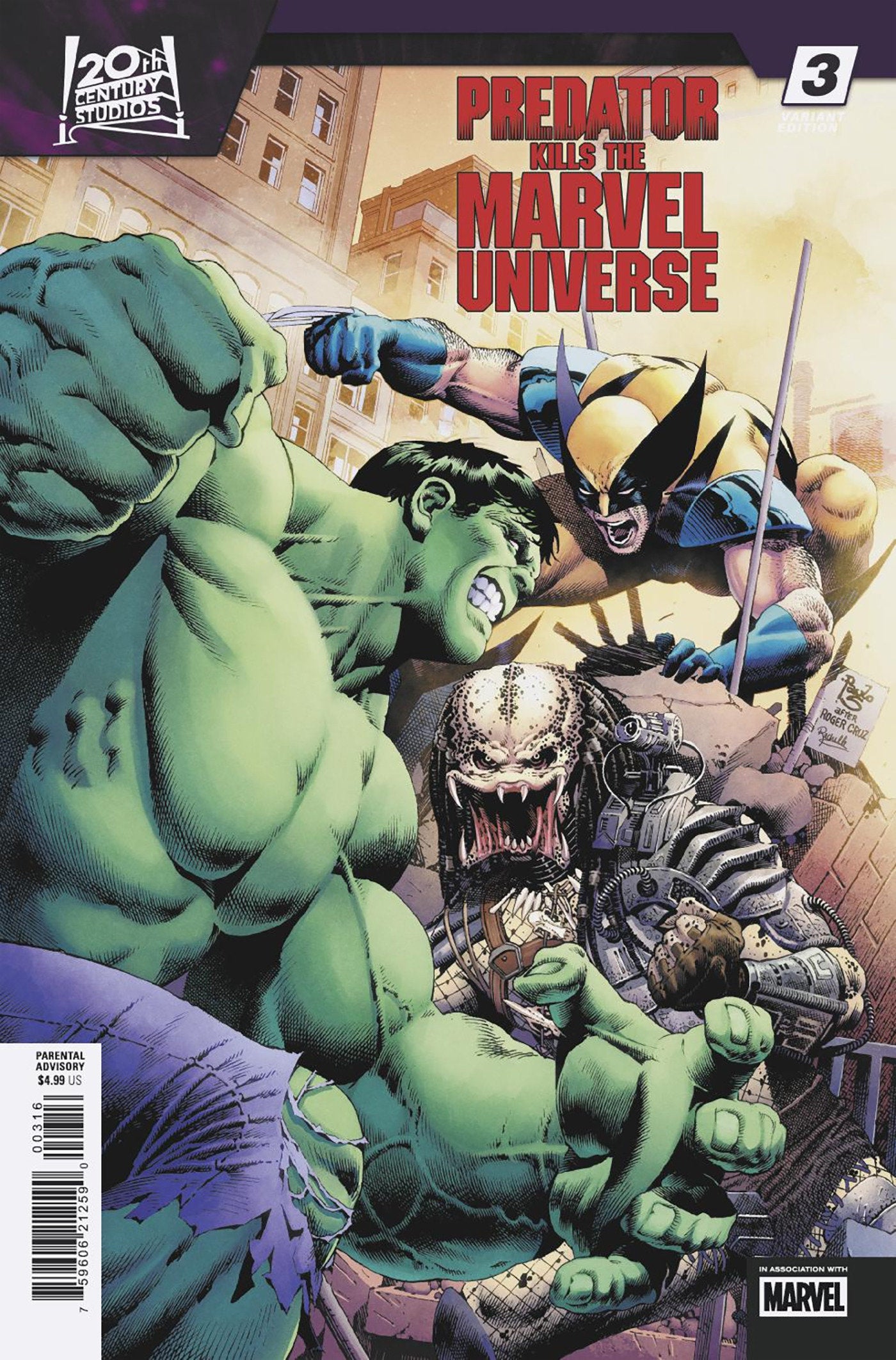 Predator Kills The Marvel Universe #3 1:25 Paulo Siqueira Variant