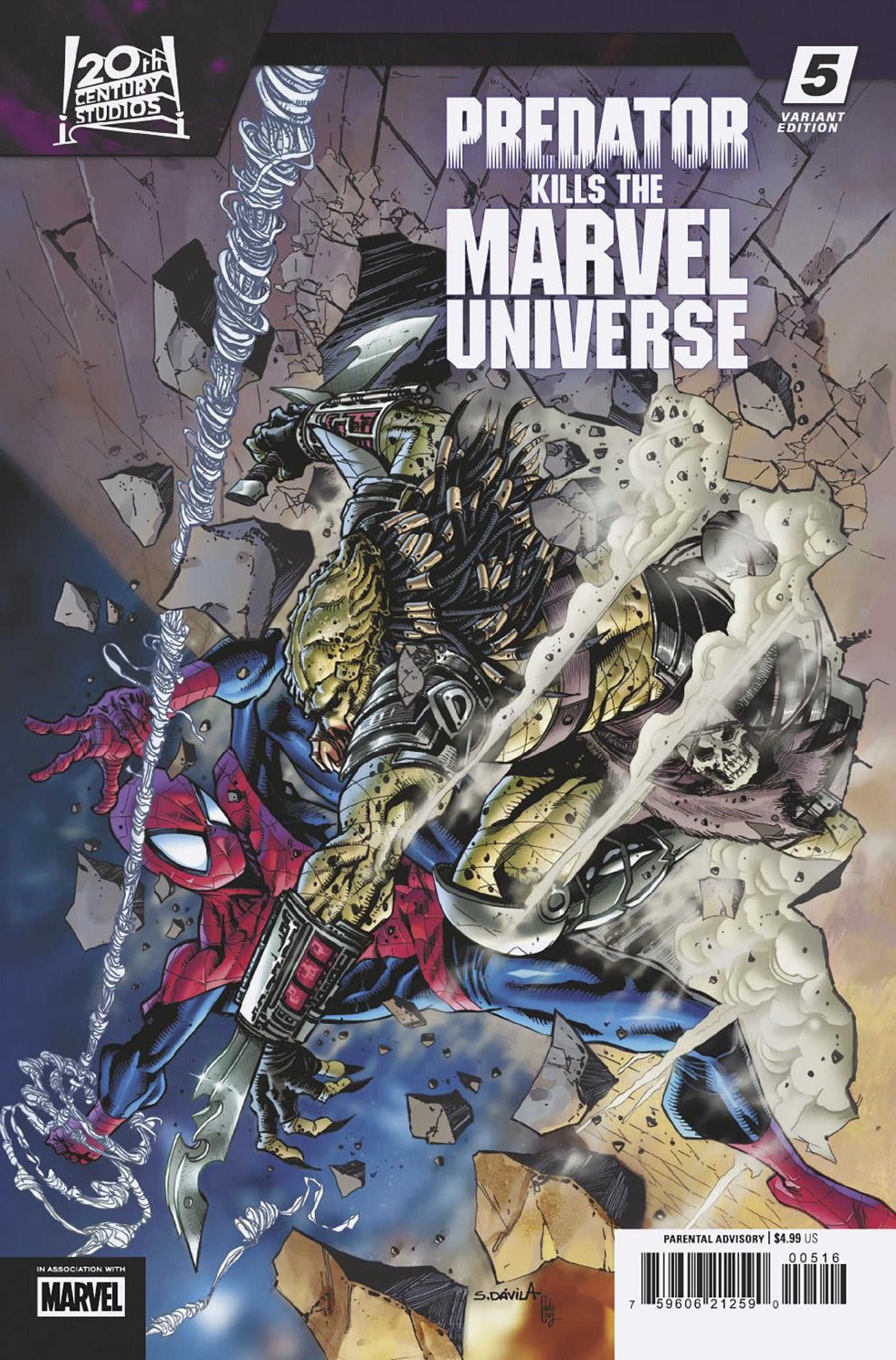 Predator Kills The Marvel Universe #5 1:25 Sergio Davila Variant