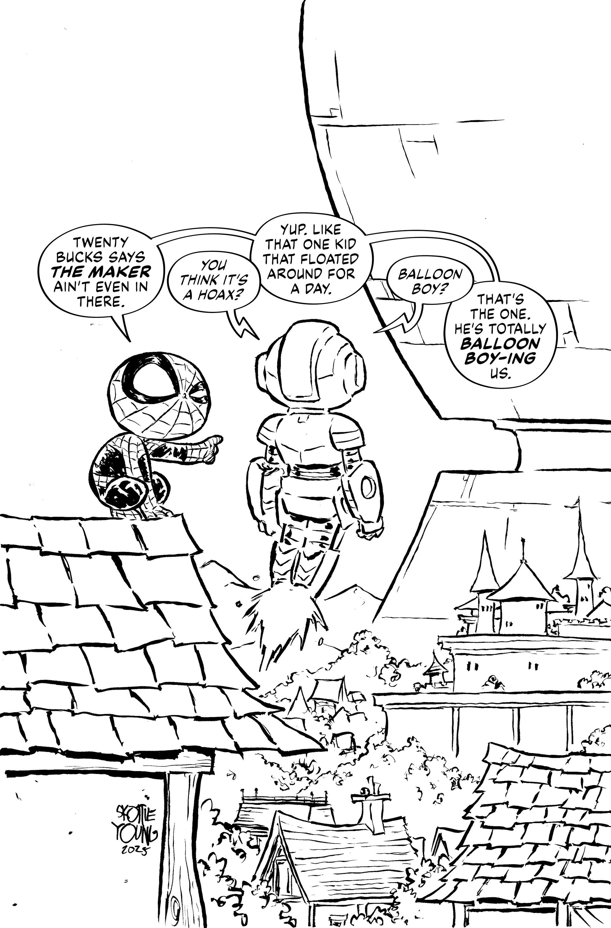 Ultimate Endgame #1 1:100 Skottie Young Black And White Full Art Variant