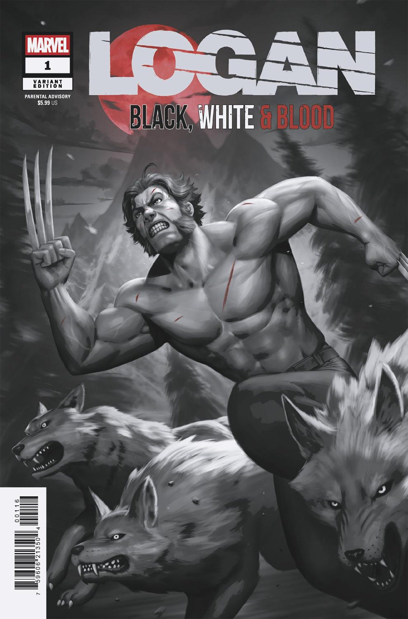 Logan: Black, White & Blood #1 1:25 Woo Chul Lee Variant (NM-)