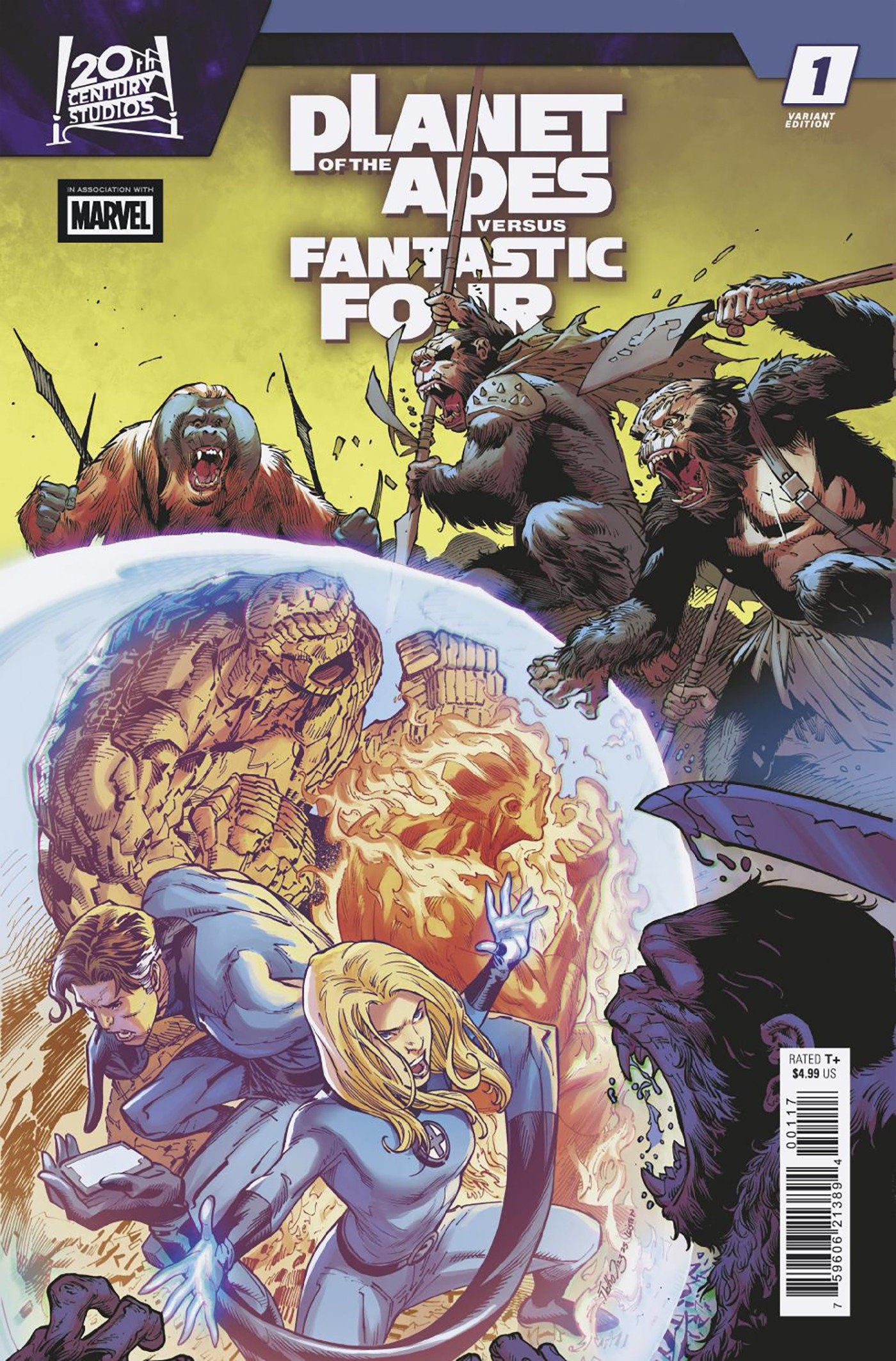 Planet Of The Apes vs. Fantastic Four #1 1:25 Netho Diaz Variant