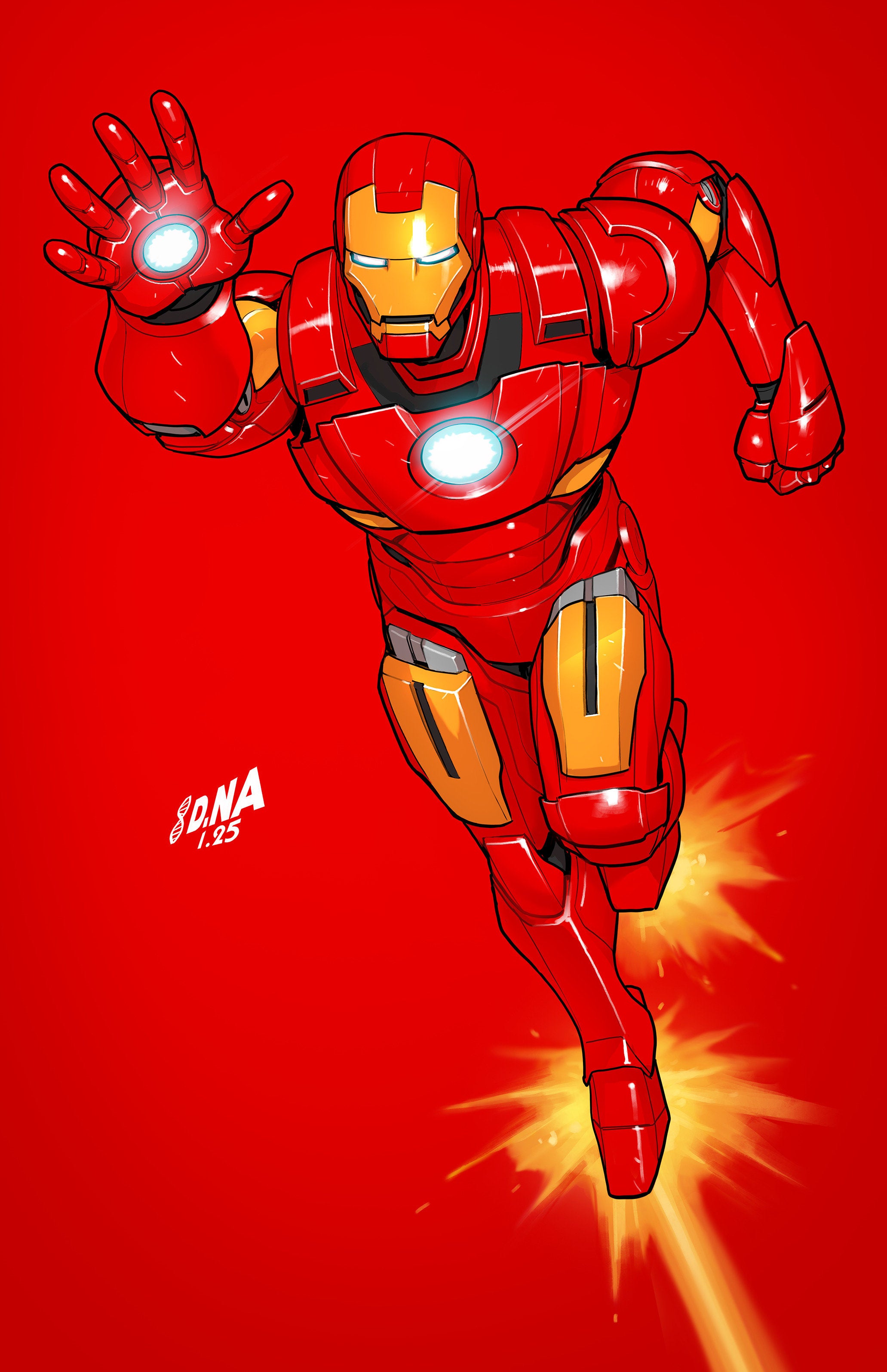 Iron Man #2 1:50 David Nakayama Color Block Red Full Art Variant