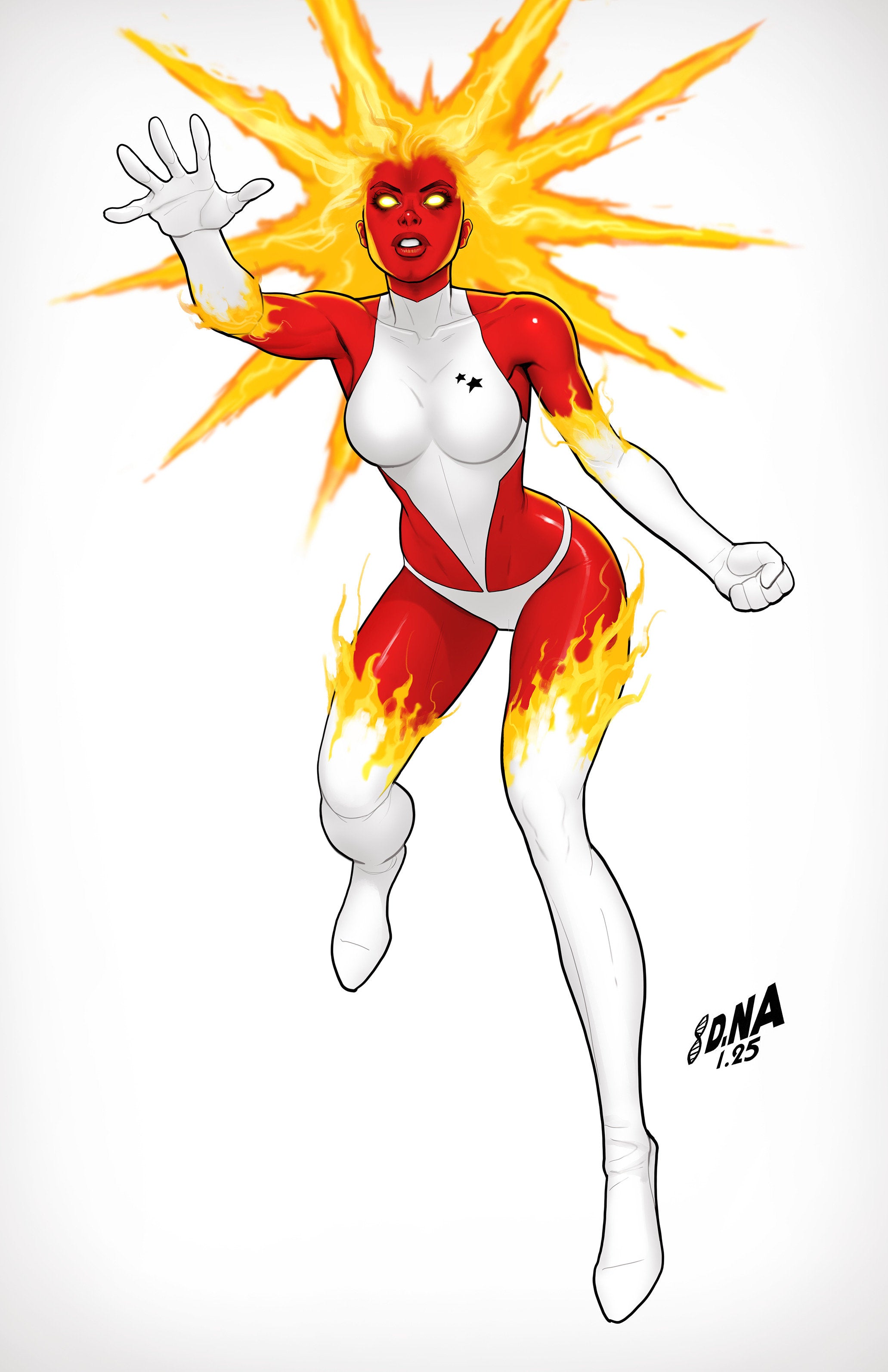 Captain Marvel: Dark Past #1 1:50 David Nakayama Color Block White Full Art Variant