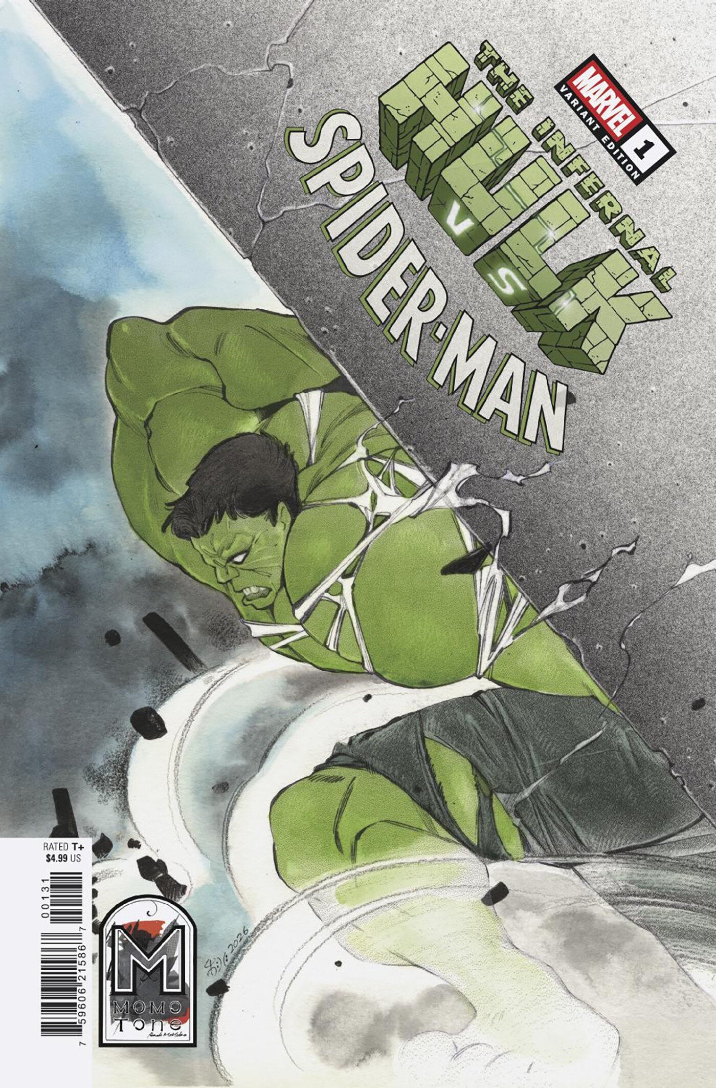 Infernal Hulk vs. Spider-Man #1 Peach Momoko Momo Tone Variant