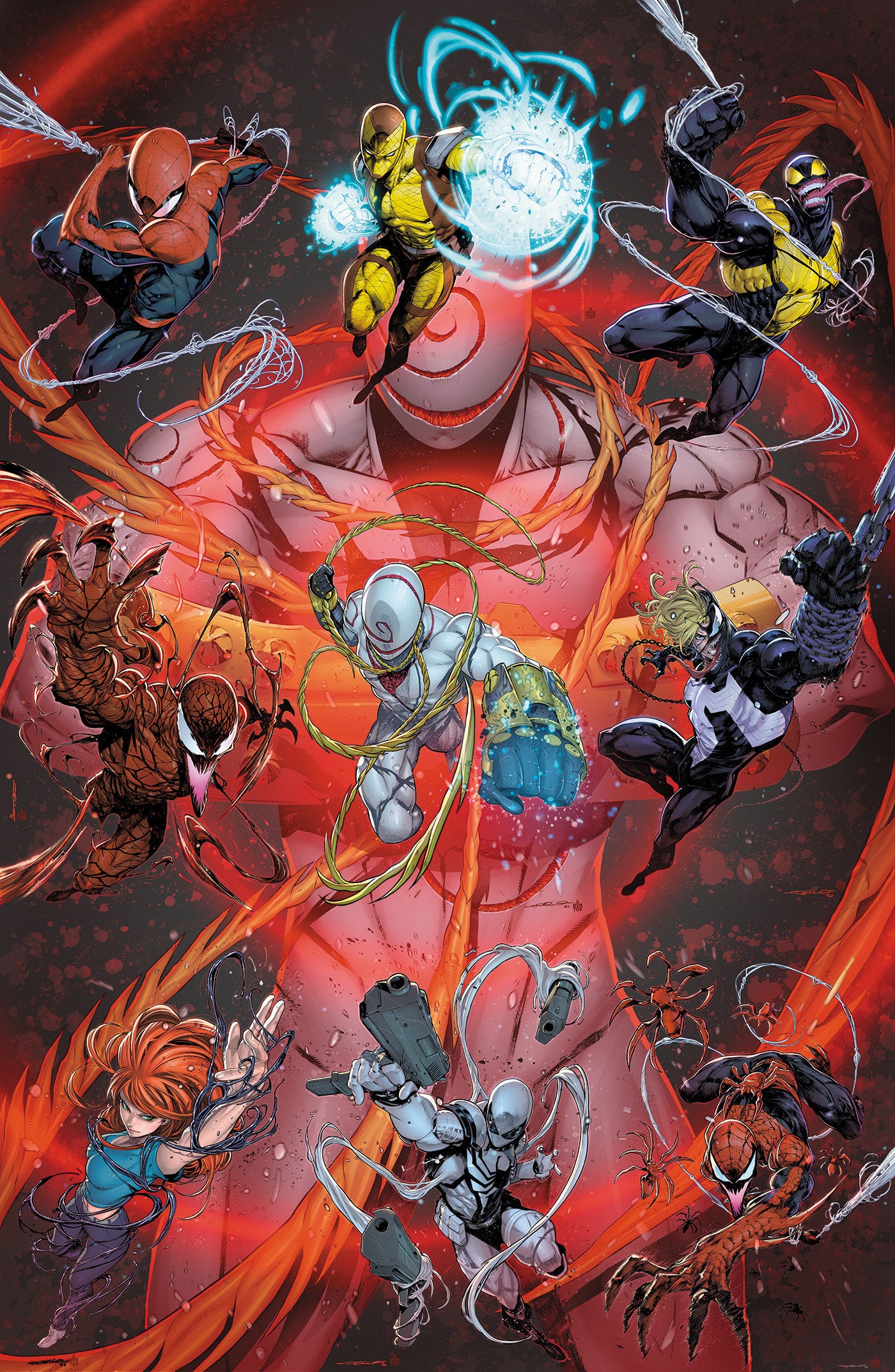Amazing Spider-Man/Venom: Death Spiral   Body Count #1 1:100 Iban Coello Complete Death Spiral Full Art Variant [Ds]