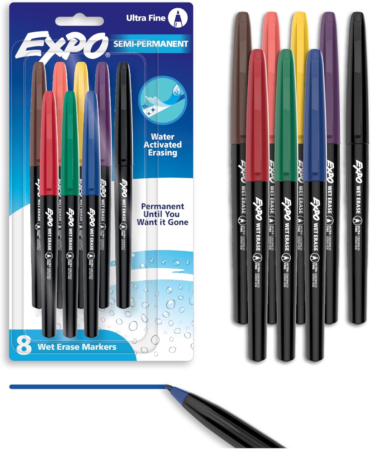 EXPO Wet Erase Marker Set - Fine Tip