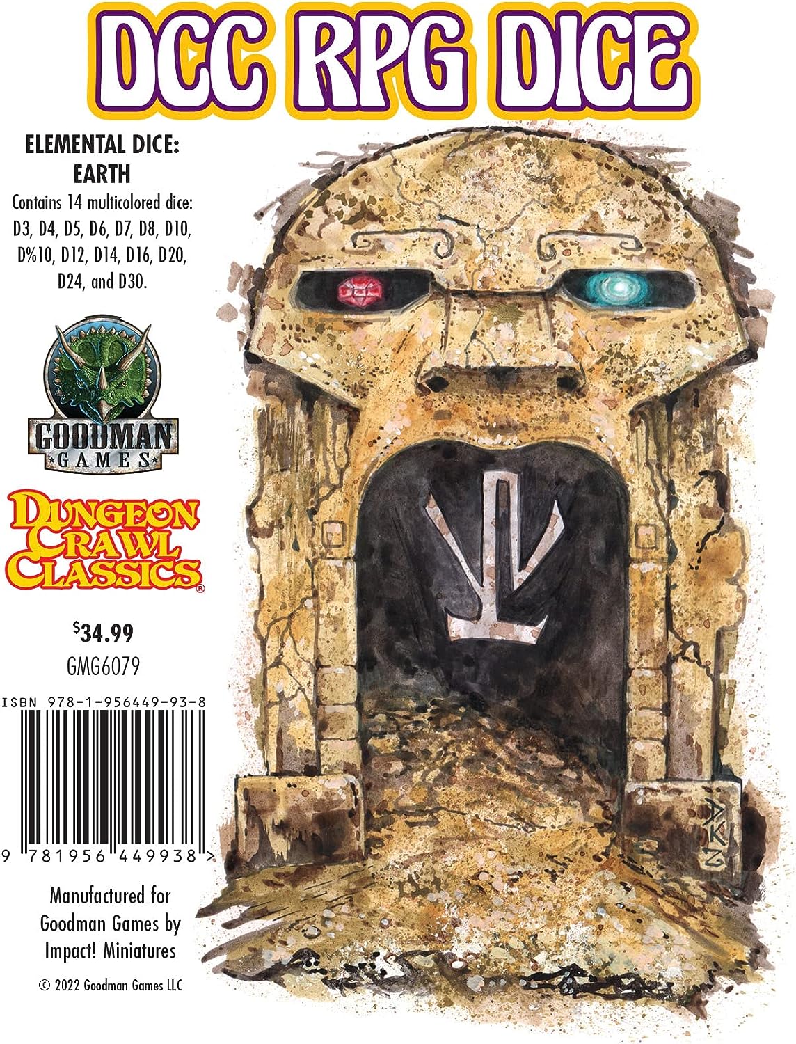 DCC RPG Dice Set Elemental Dice: Earth