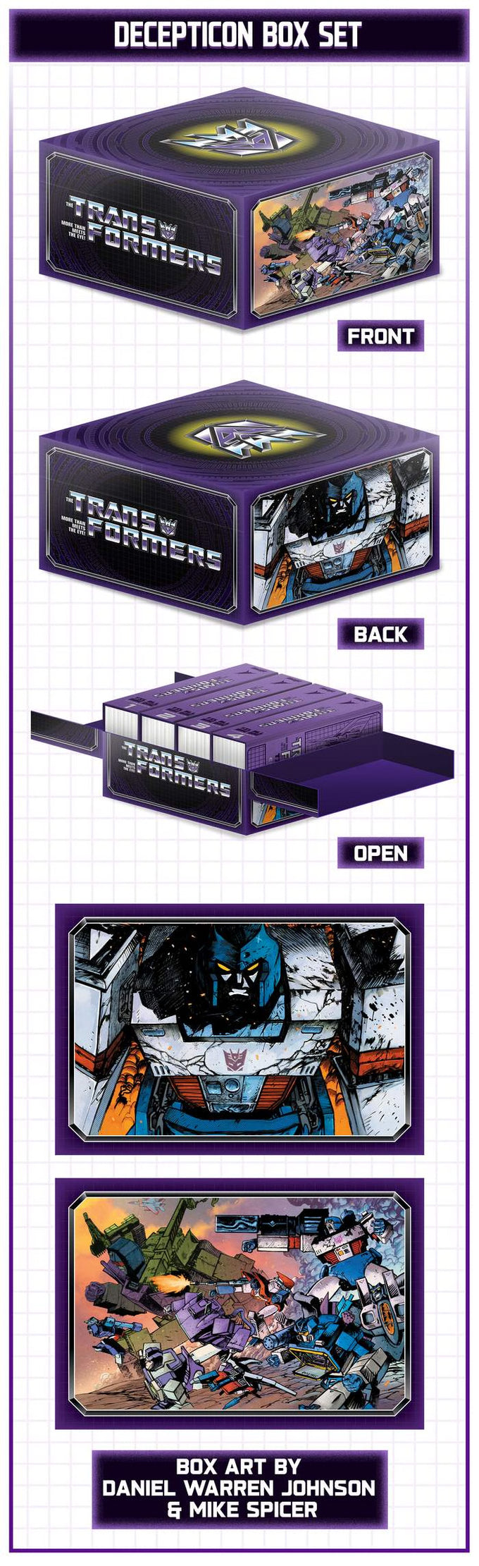 Transformers: Til All Are One Kickstarter Exclusive Compendium Box Set - Decepticon Edition
