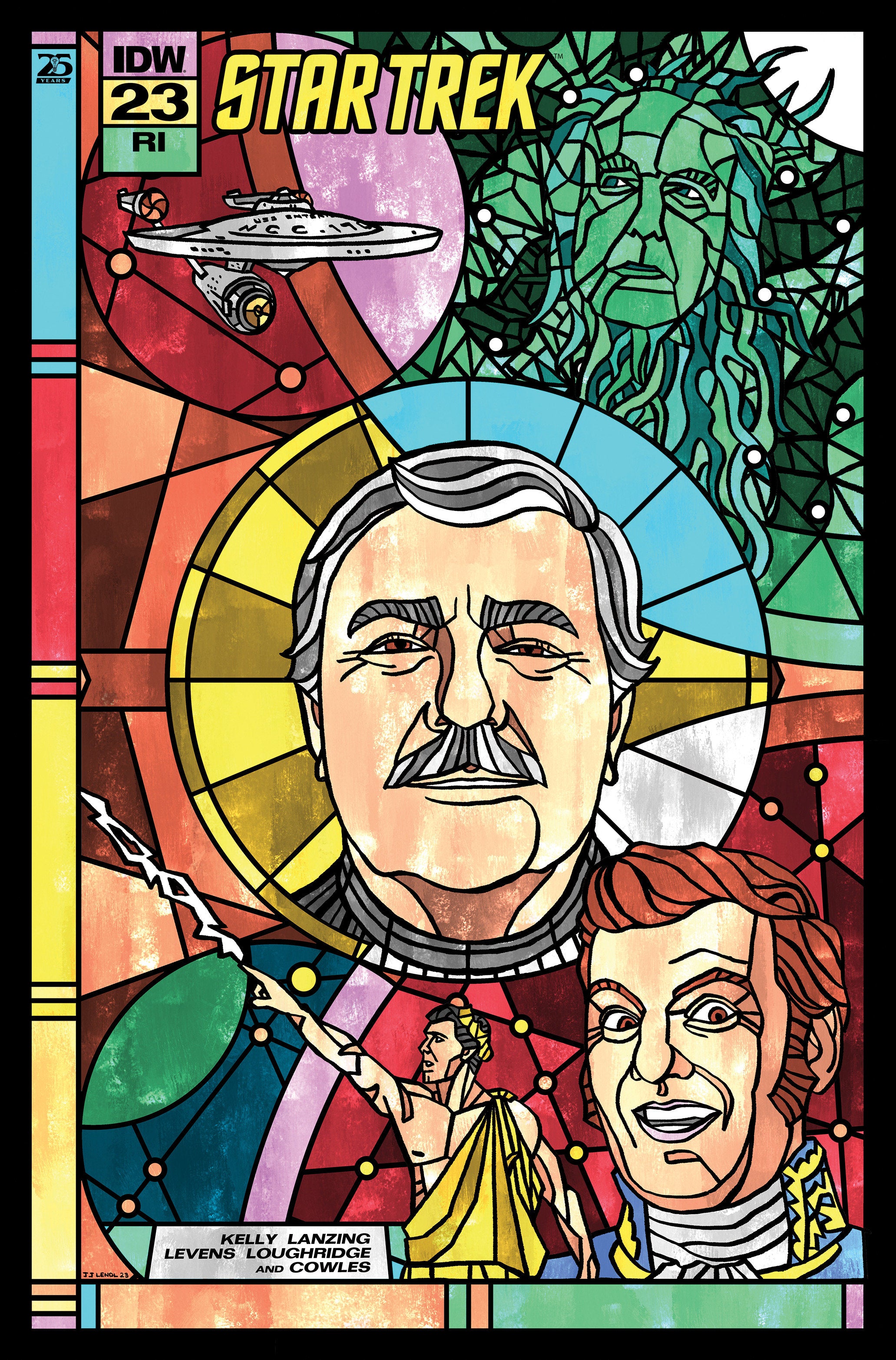 Star Trek #23 Variant Ri (10) (Lendl Connecting Stained Glass Variant)