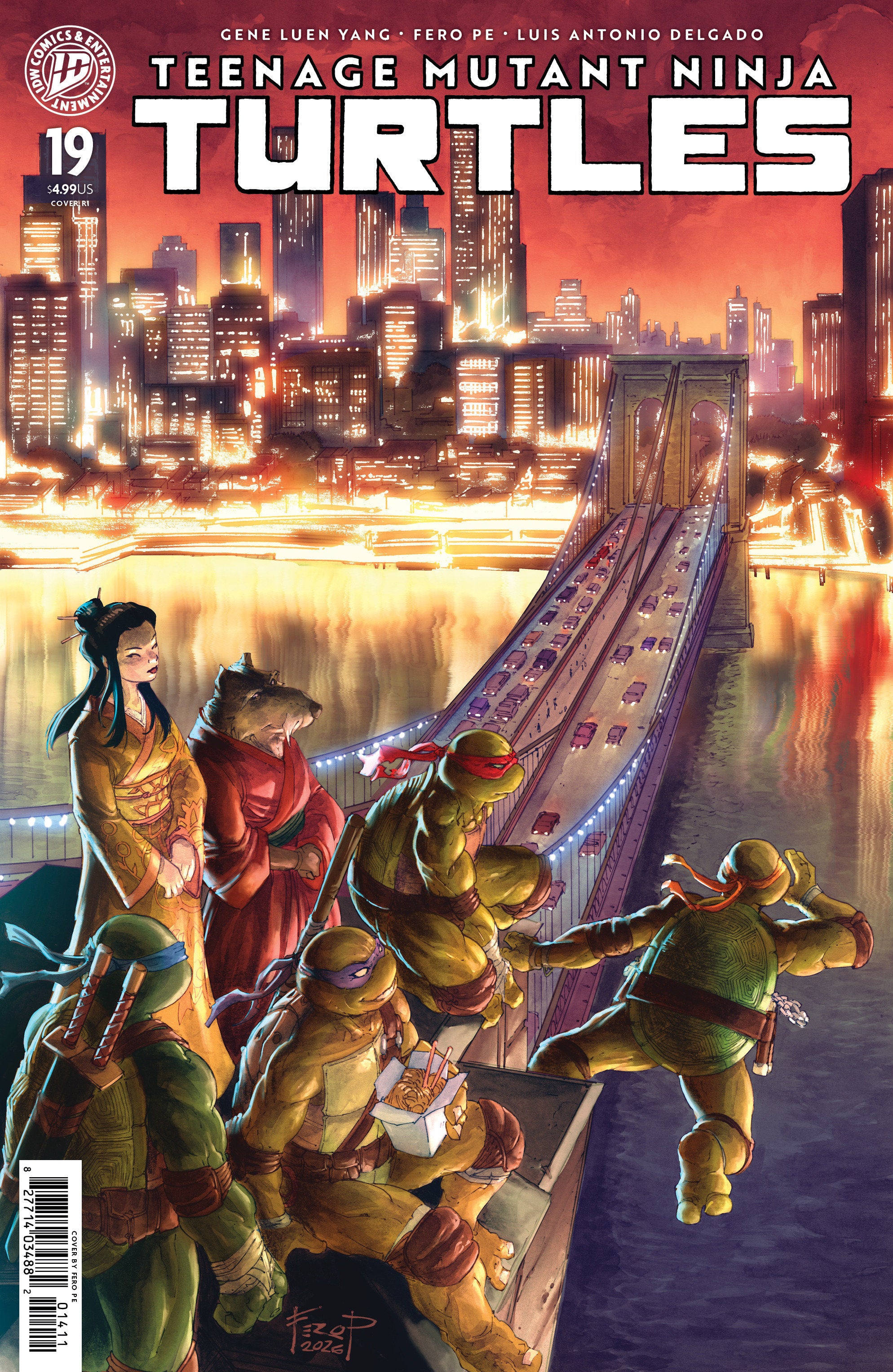 Teenage Mutant Ninja Turtles #19 1:25 RI Variant (Pe)