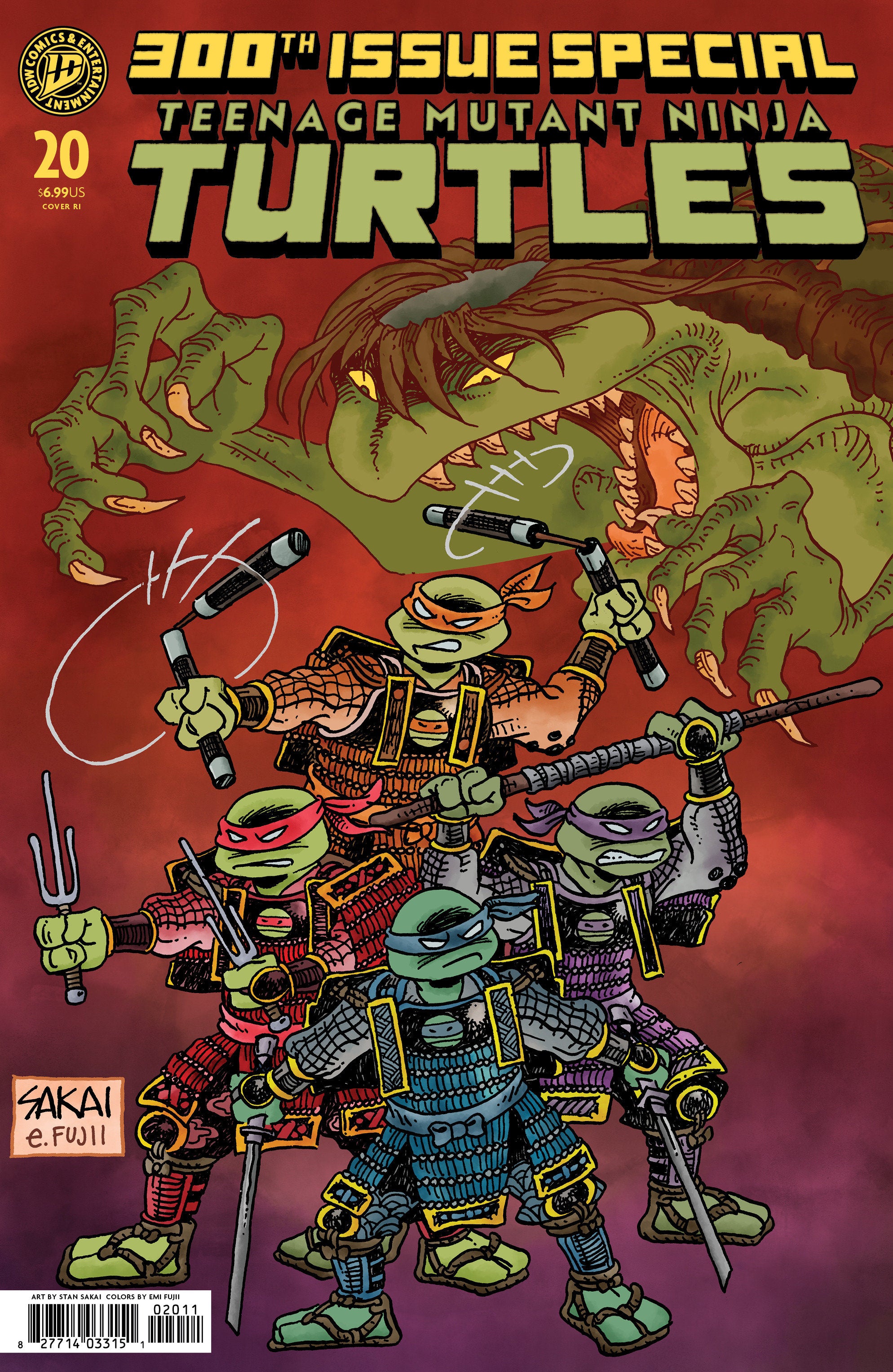 Teenage Mutant Ninja Turtles #20: 300th Issue Special 1:50 RI Variant (Sakai)