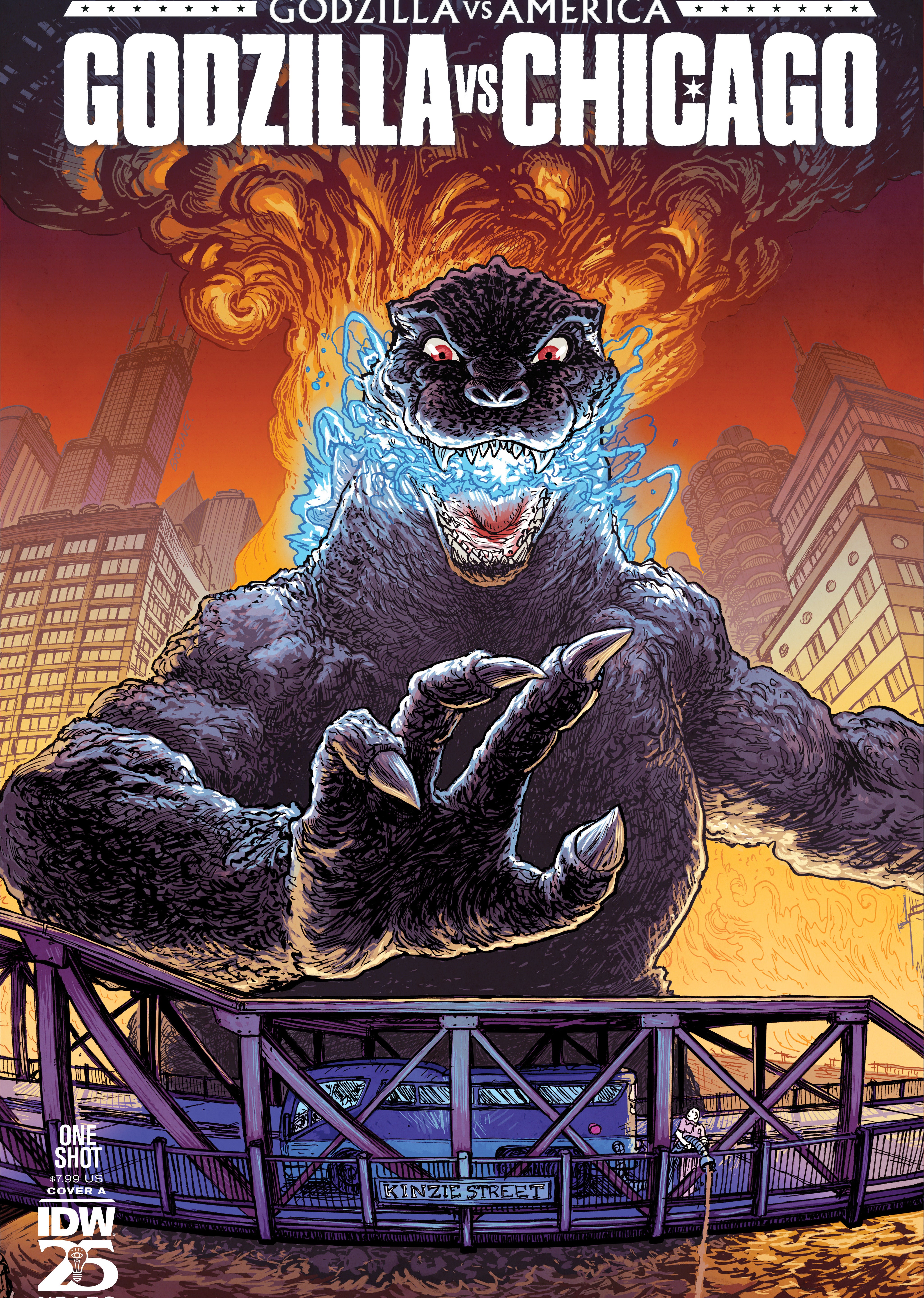 Godzilla vs. America: Chicago Cover A (Browne)