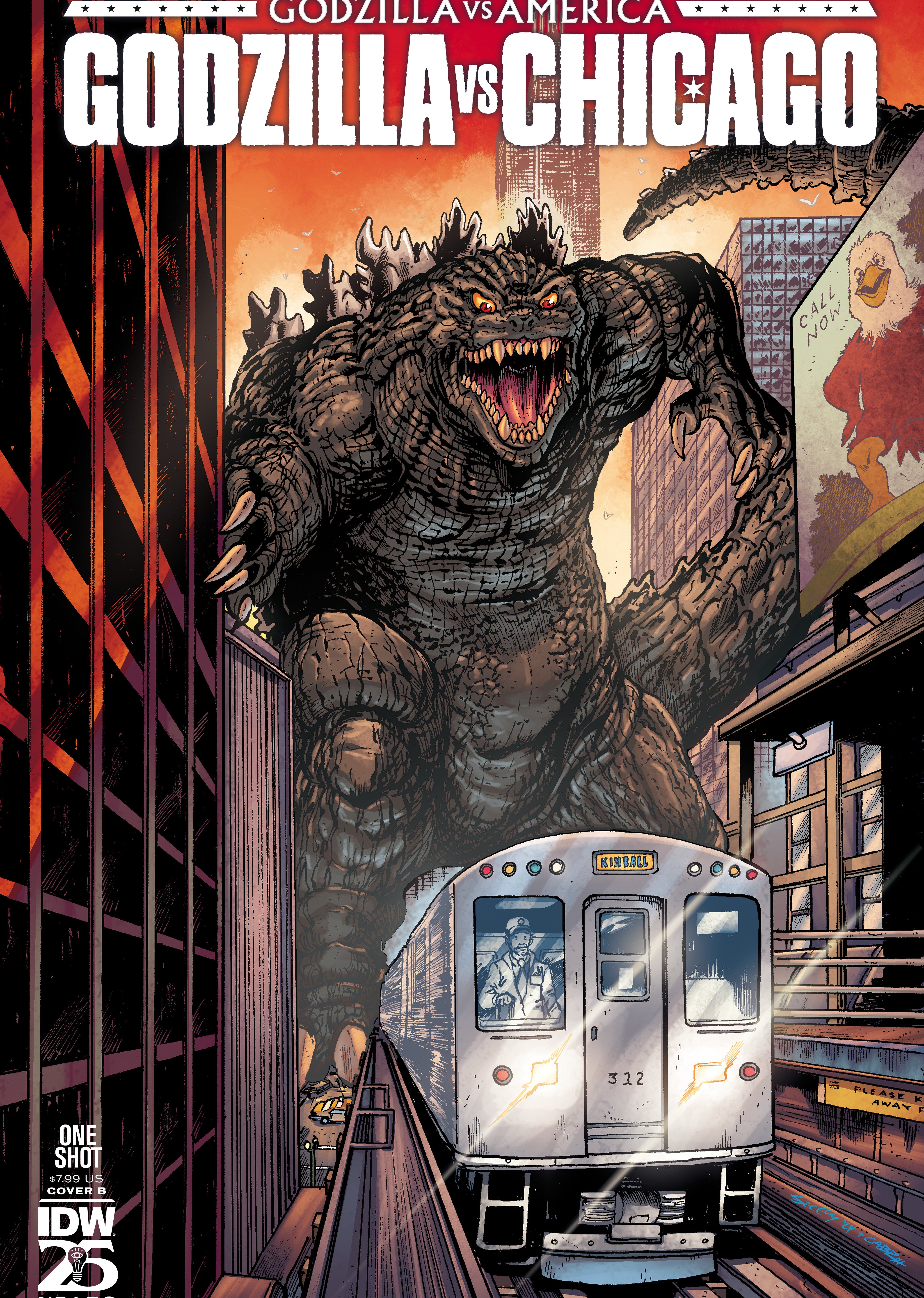 Godzilla vs. America: Chicago Variant B (Seeley)
