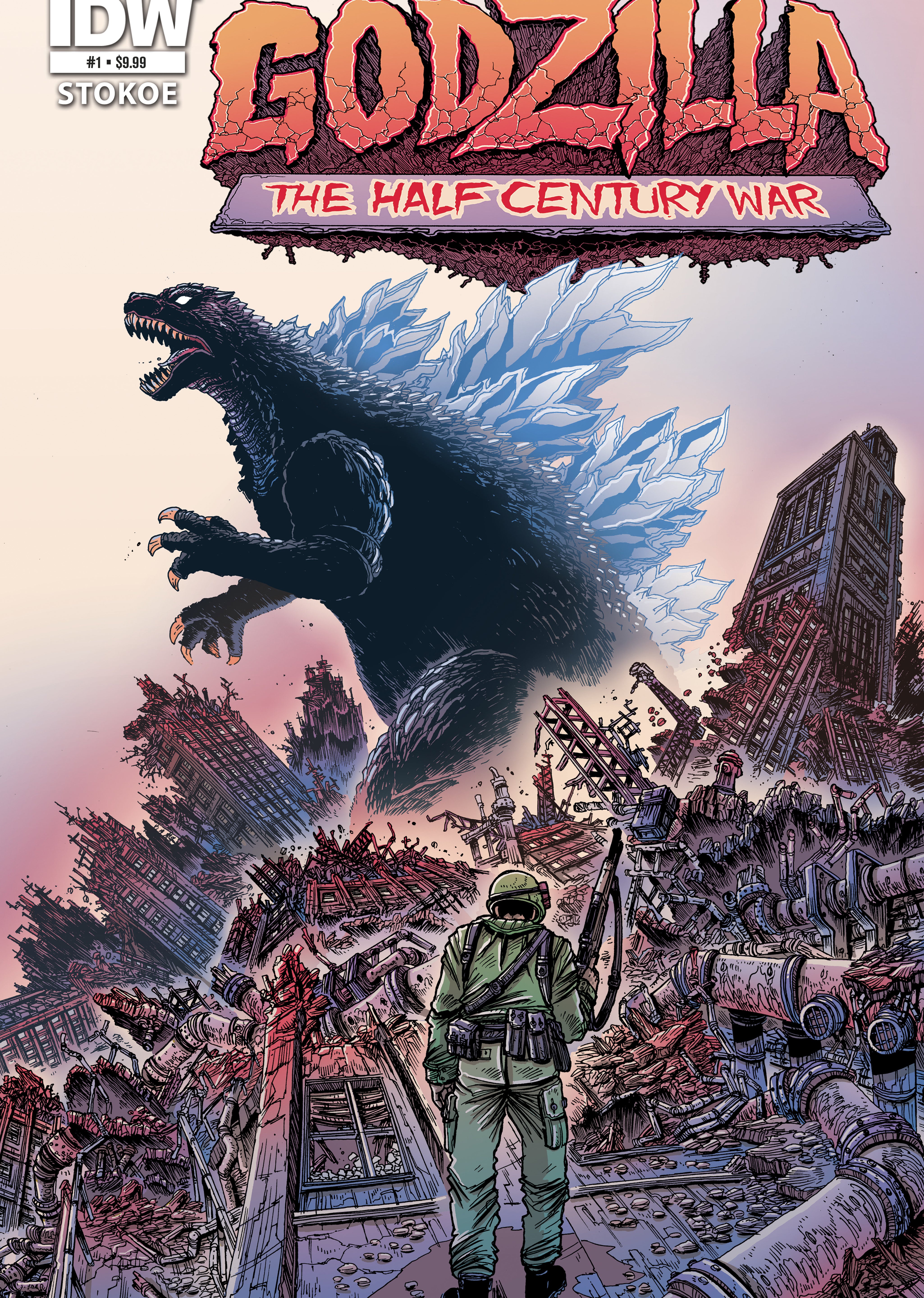 Godzilla 70th Anniversary Foil Classics: Godzilla: The Half-Century War #1 Cover A (Stokoe)