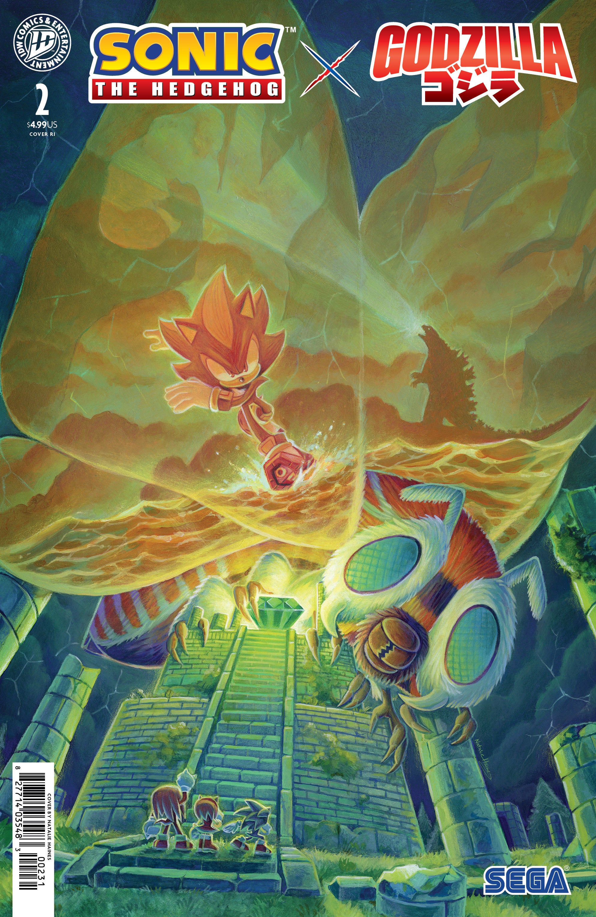 Sonic The Hedgehog X Godzilla #2 1:15 RI Variant (Haines)