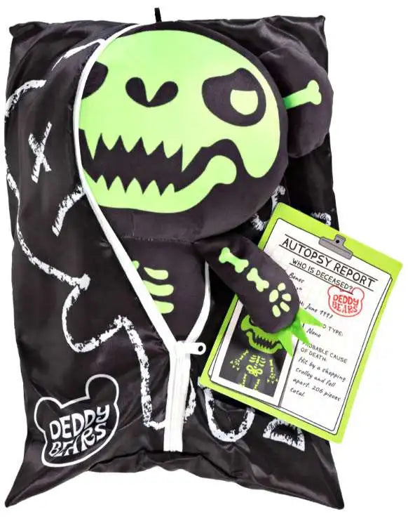 Deddy Bears Zippered Body Bag Bones 12-Inch Plush