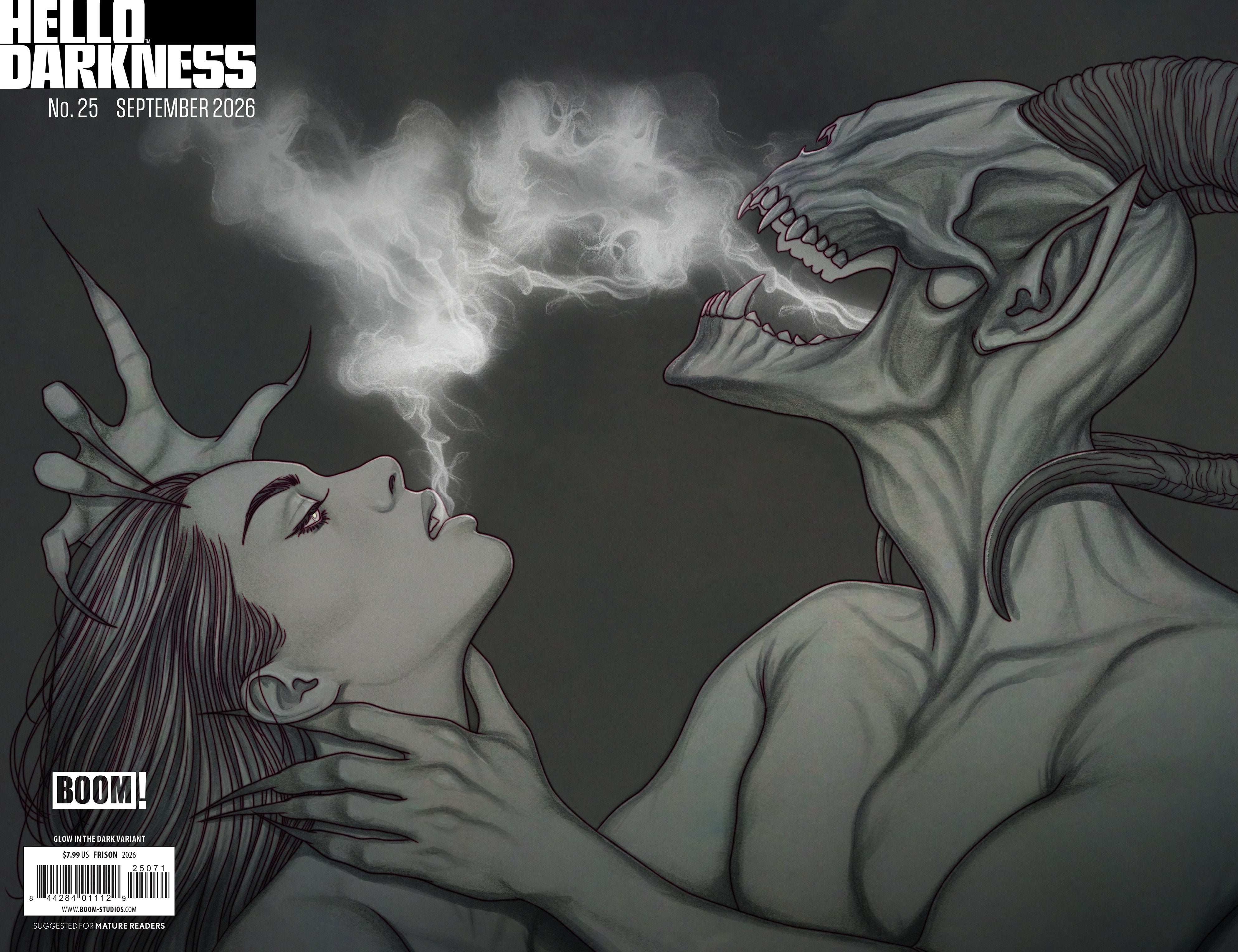 Hello Darkness #25 1:20 G Variant Edition Glow In The Dark Variant (Full Art, Glow In The Dark, Frison)