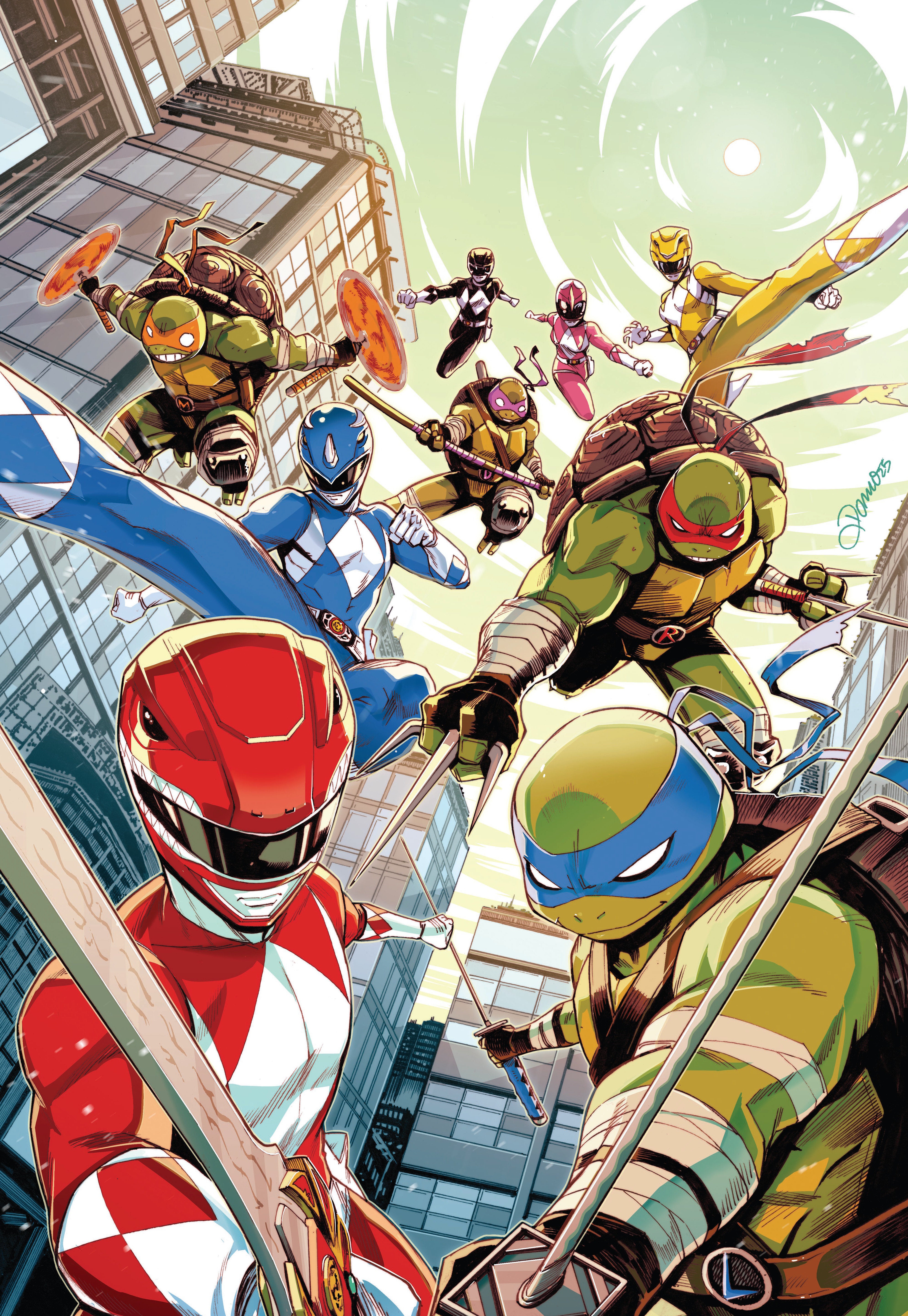 Mighty Morphin Power Rangers/ Teenage Mutant Ninja Turtles III #1 E Variant (Full Art, Foil, Zonno)