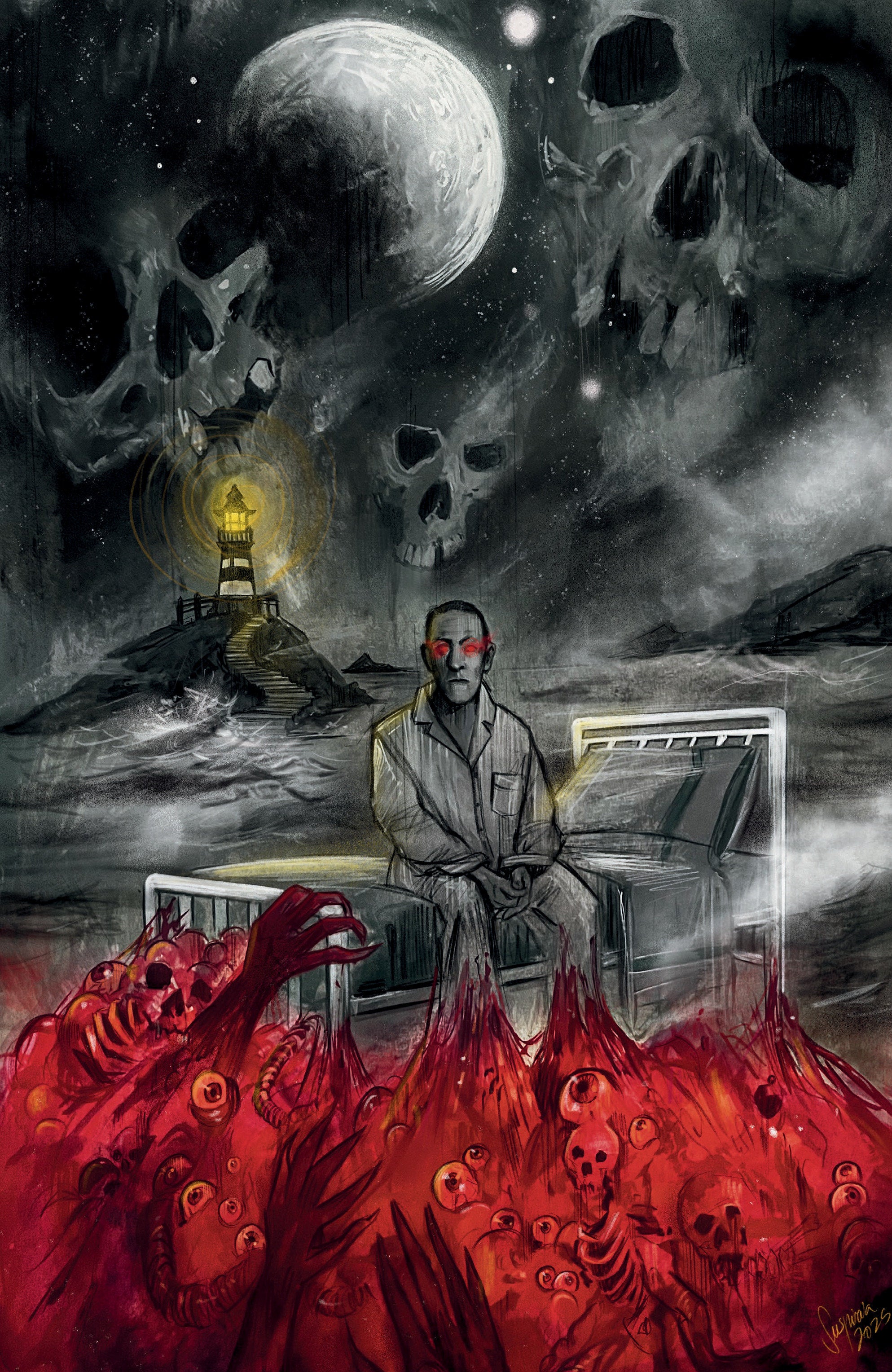 The Last Day Of H.P. Lovecraft #1 1:20 F Variant Edition Boom 20th Anniversary Variant (Full Art, Vilchez)
