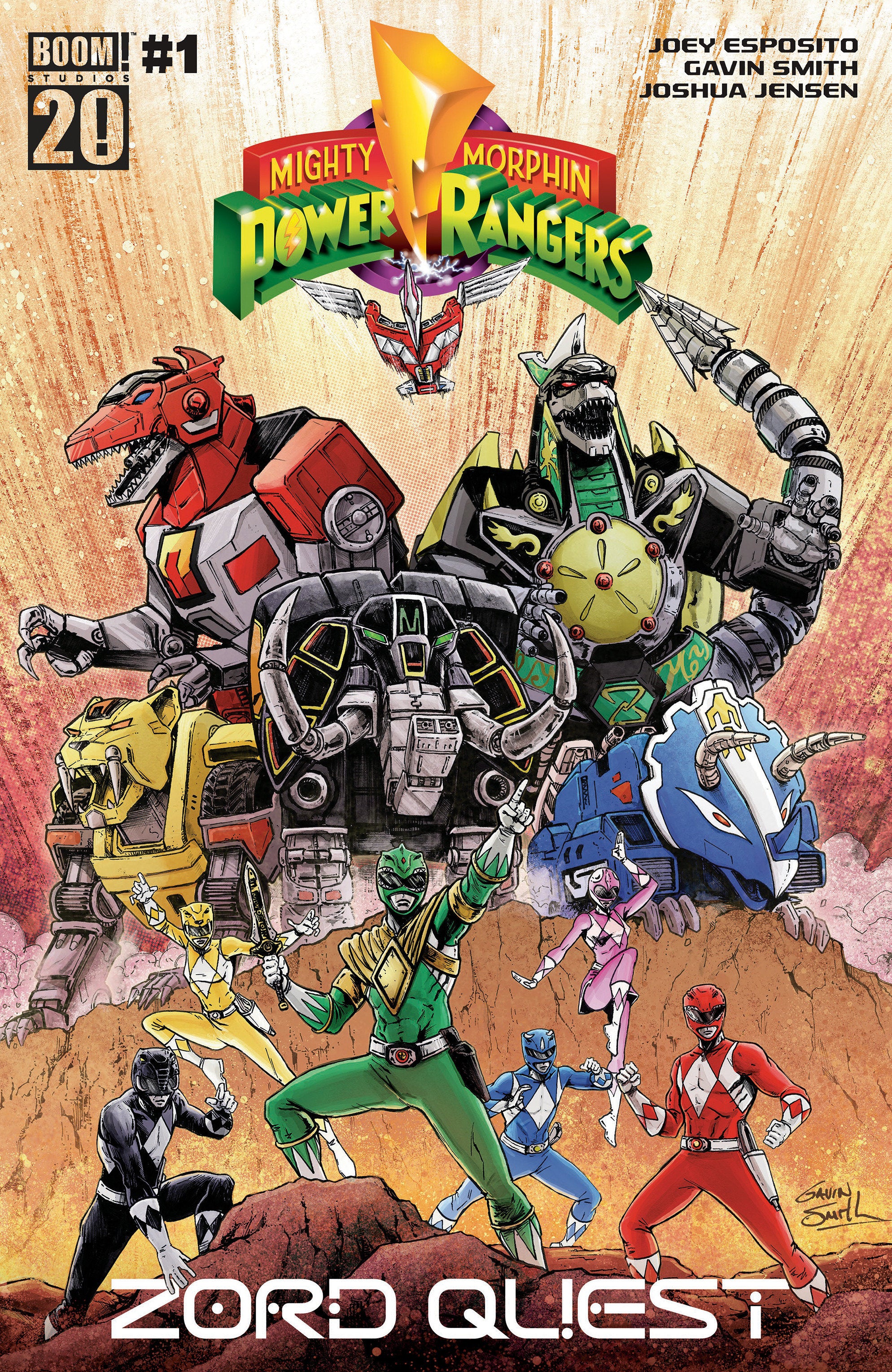 Mighty Morphin Power Rangers: Zord Quest #1 A Main (Dressed, Smith)