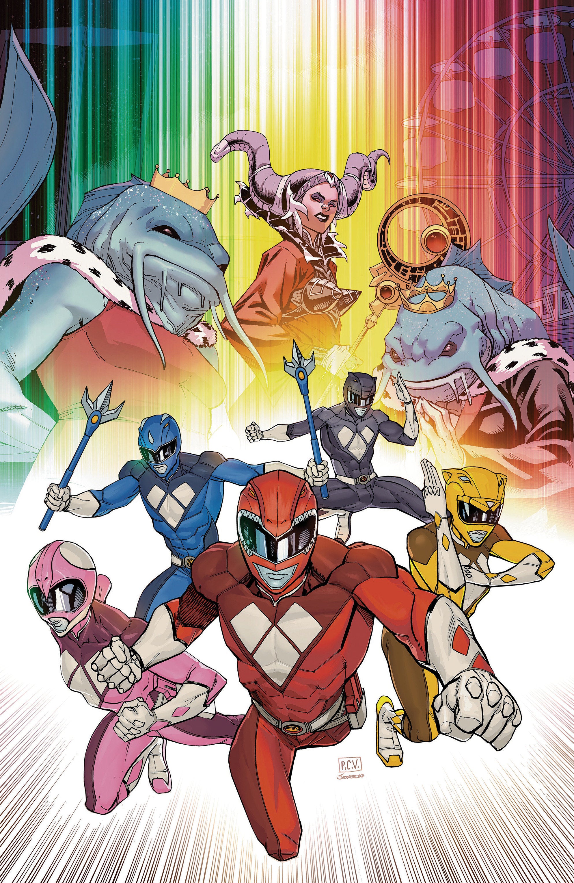 Mighty Morphin Power Rangers (2026) #4 1:10 F Variant Edition Foil Variant (Full Art, Foil, Sevy)