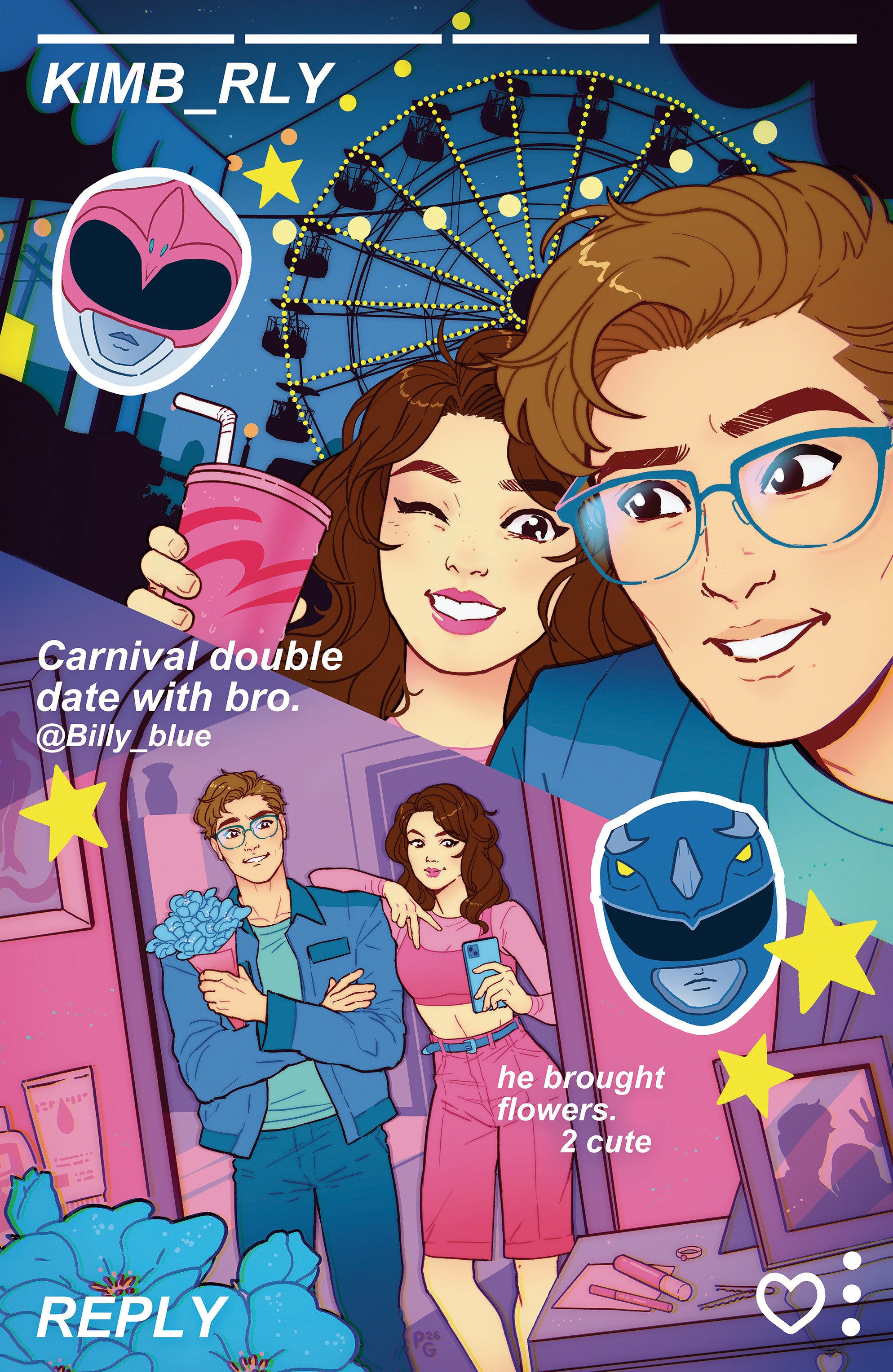 Mighty Morphin Power Rangers (2026) #4 1:20 G Variant Edition Variant (Full Art, Ganucheau)