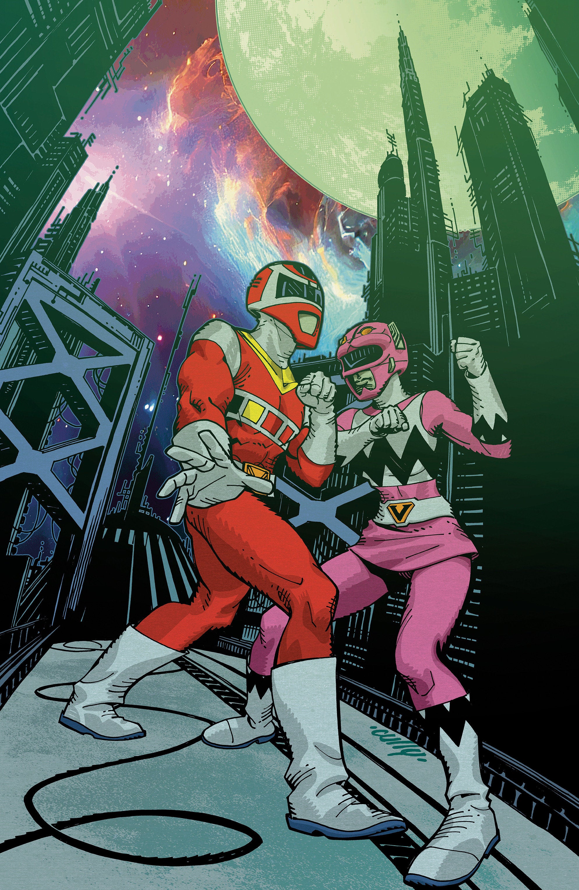 Power Rangers Unlimited #2 1:10 E Variant Edition Foil Variant (Full Art, Foil, Hamner)
