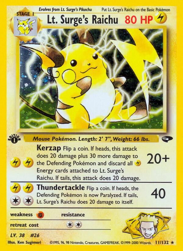 Lt. Surge's Raichu - Lightning