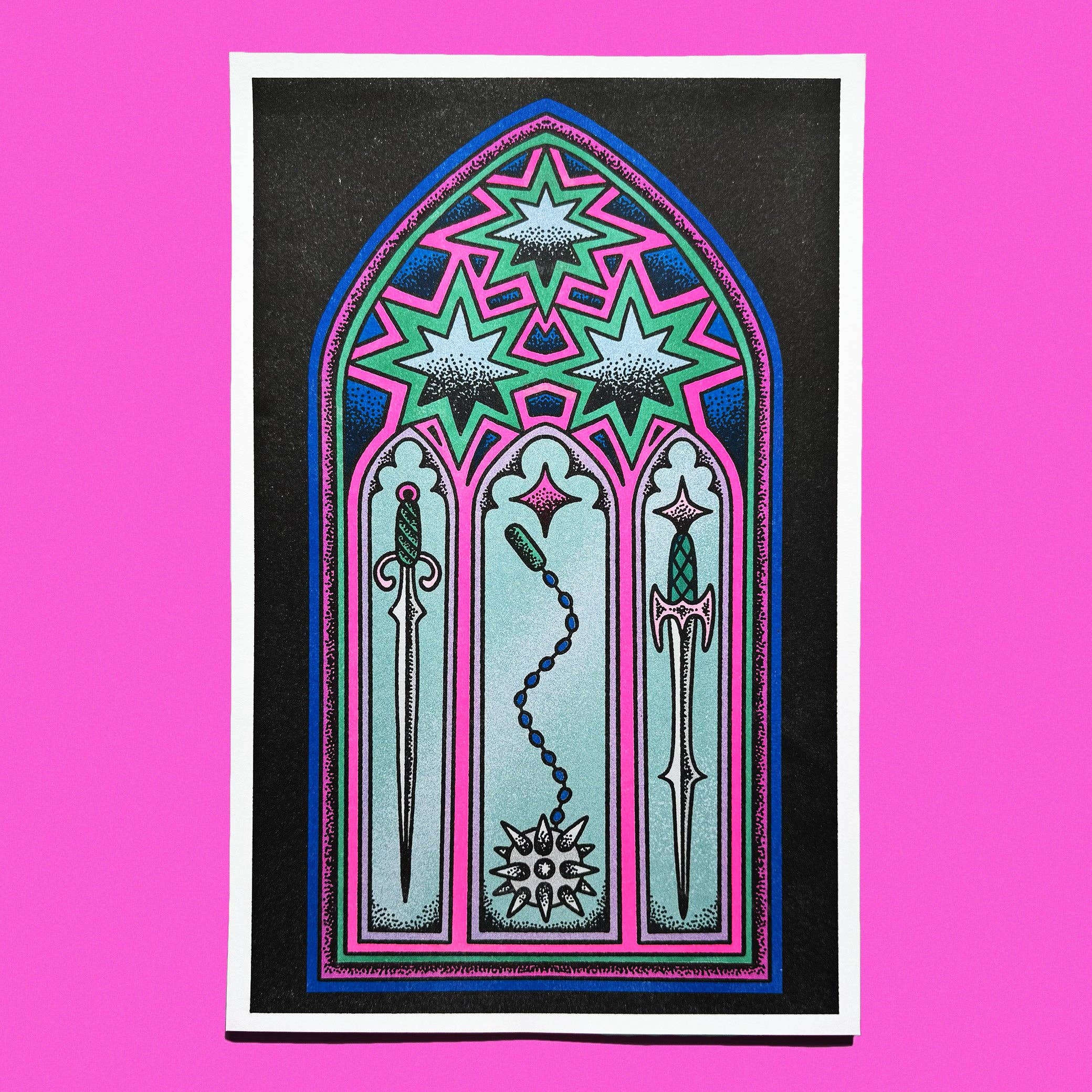 MEDIEVAL WINDOW PRINT