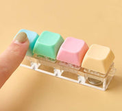 Pastel/Clear LED Tetris  Clicker Keyboard Keycap Keychain