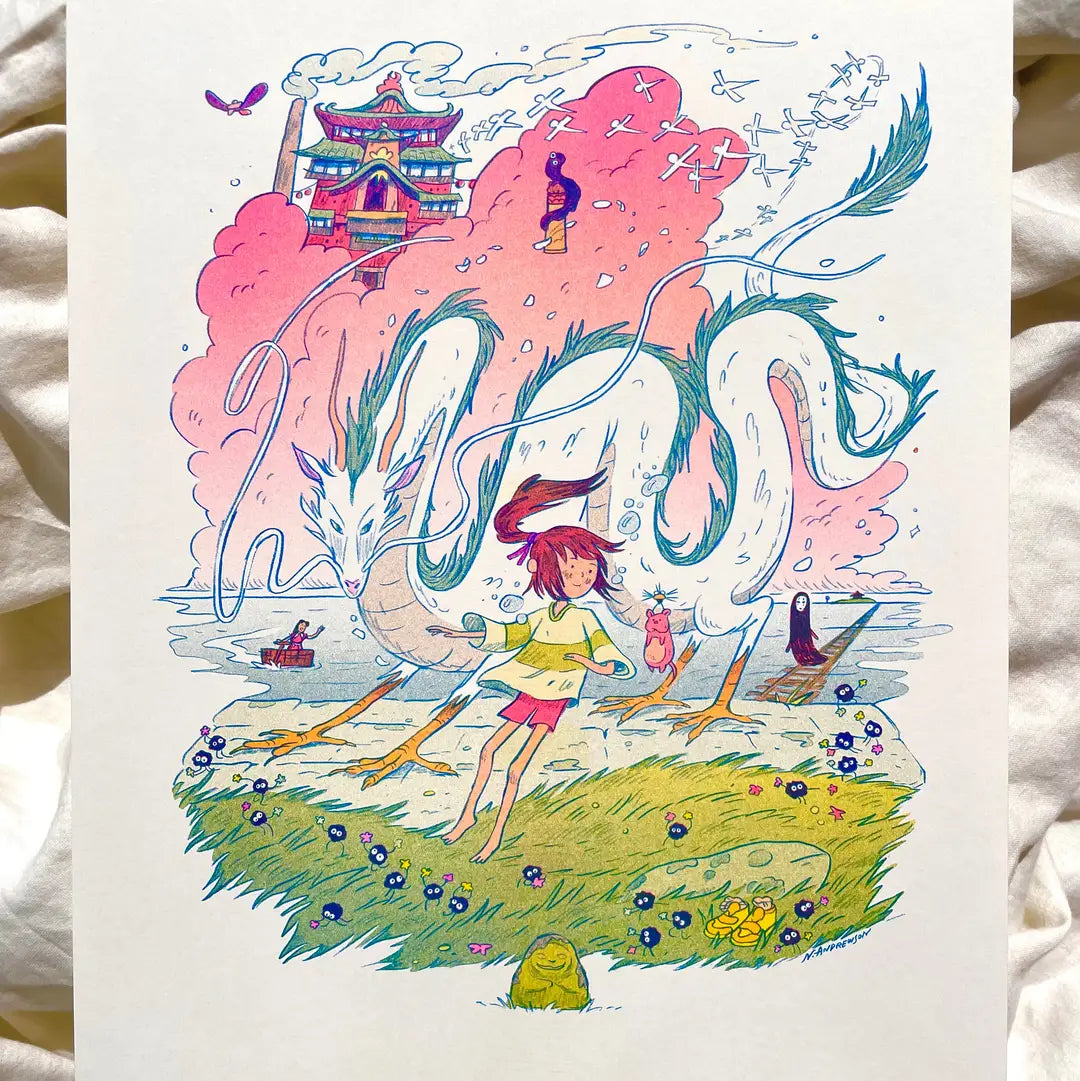 The Bathhouse Spirits Riso Print - Natalie Andrewson