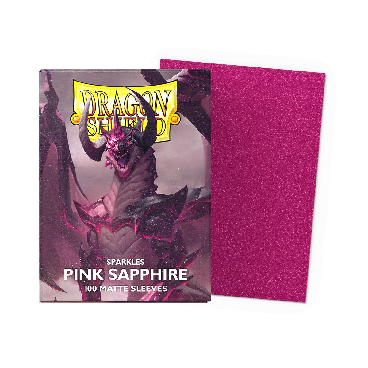 Dragon Shields: (100) Matte Sparkles - Pink Sapphire