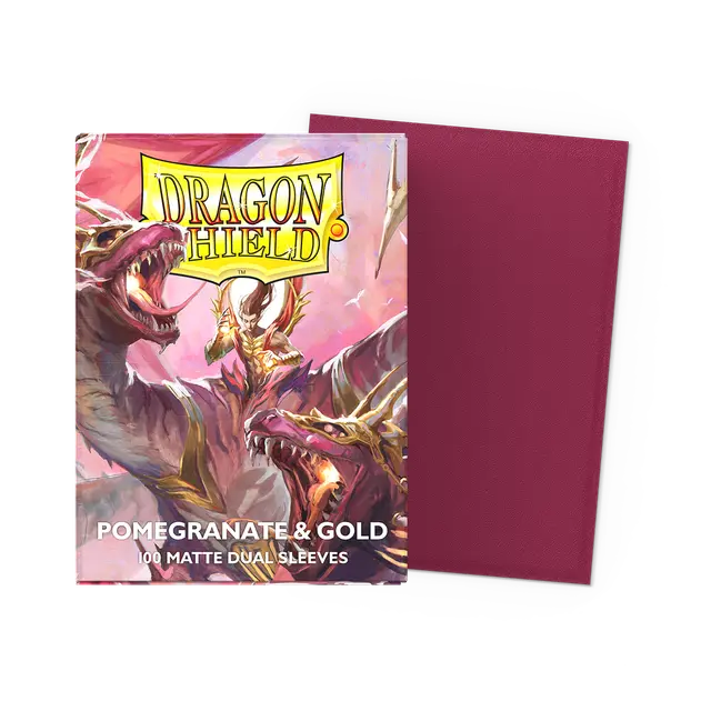 Dragon Shield: Pomegranate & Gold - Matte Dual Sleeves