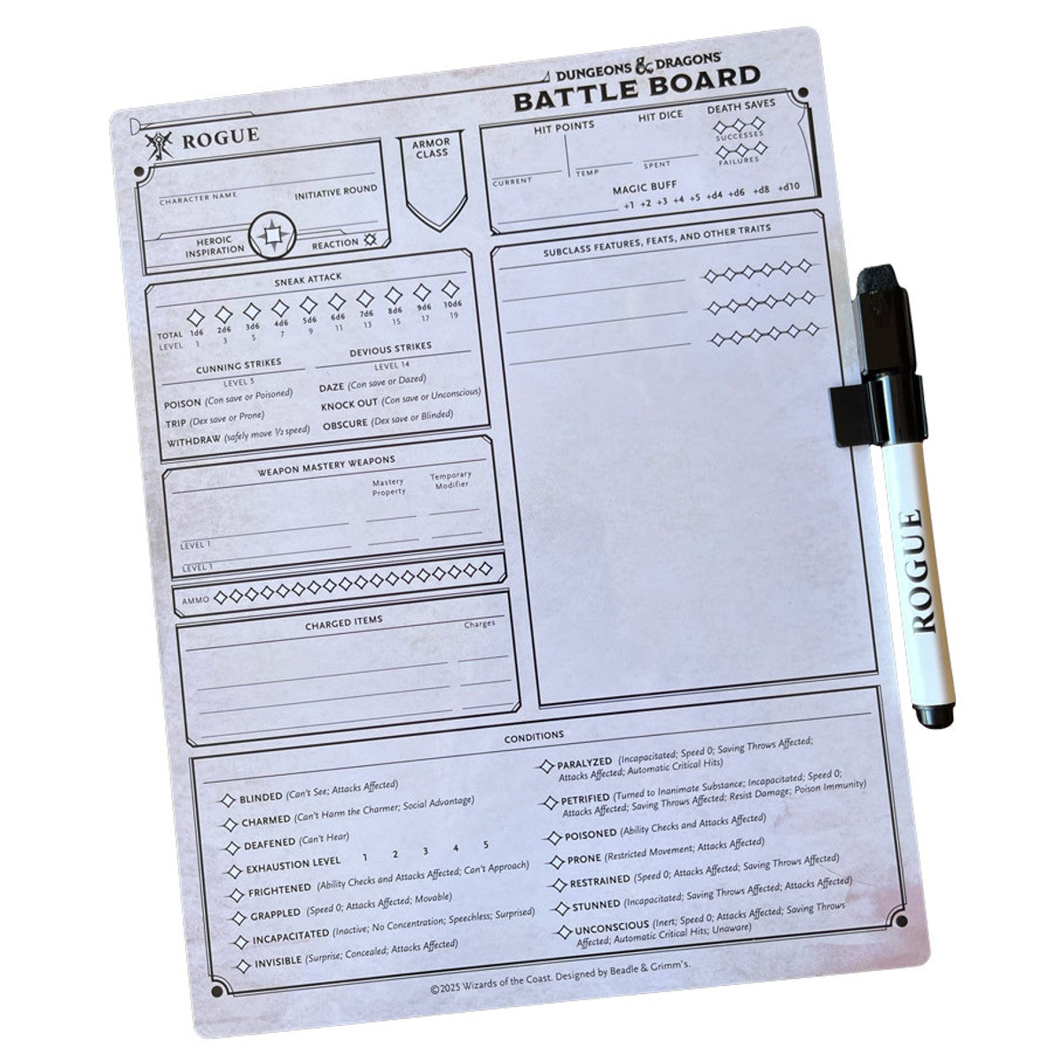 D&D 5E: Battle Board: Rogue