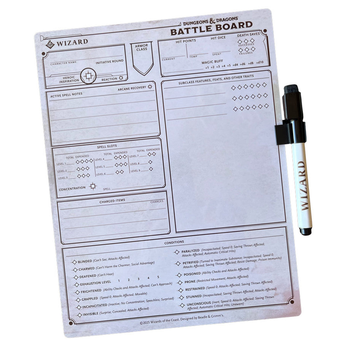 D&D 5E: Battle Board: Wizard