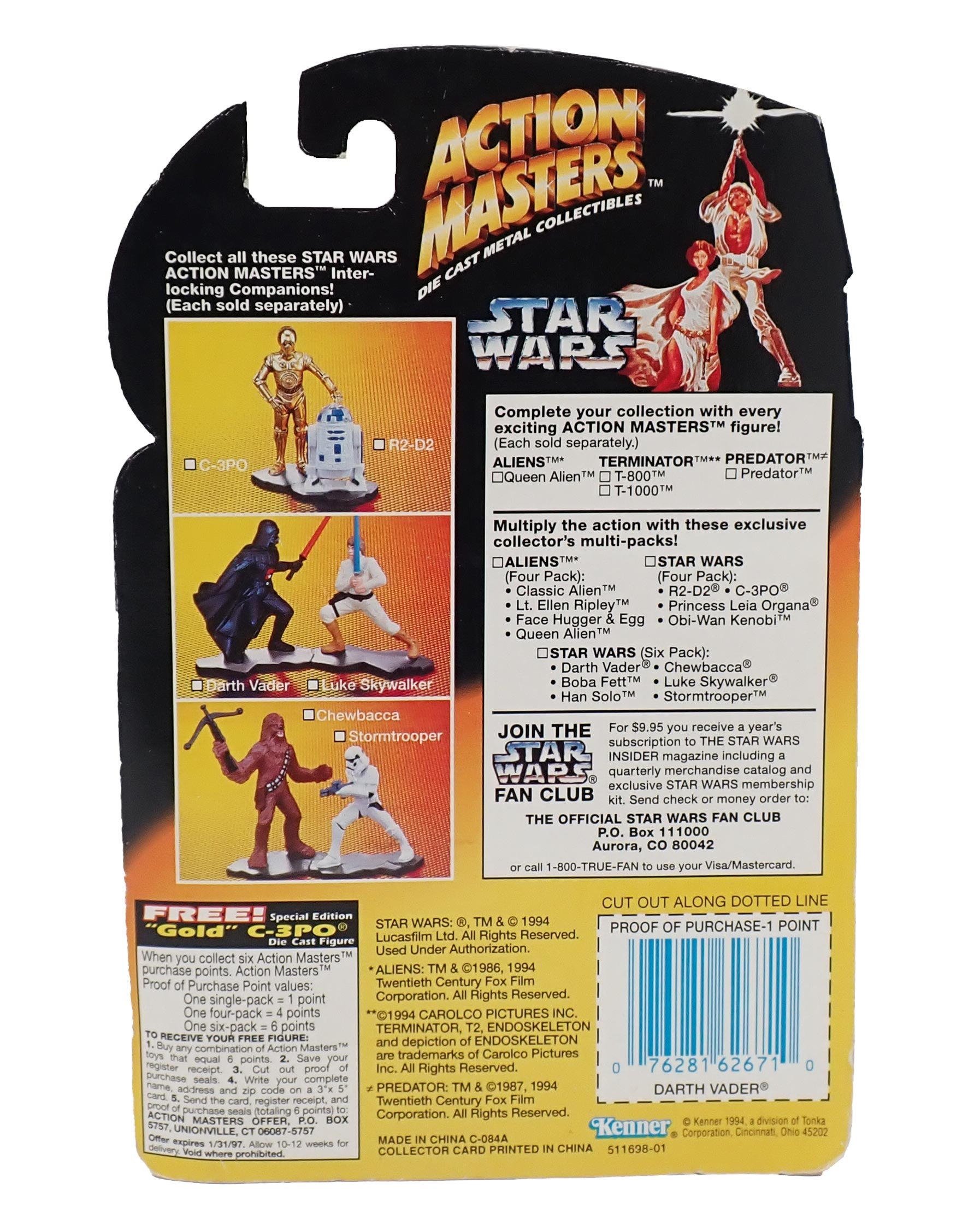 Darth Vader - Action Masters Die-Cast [Pre-Owned]